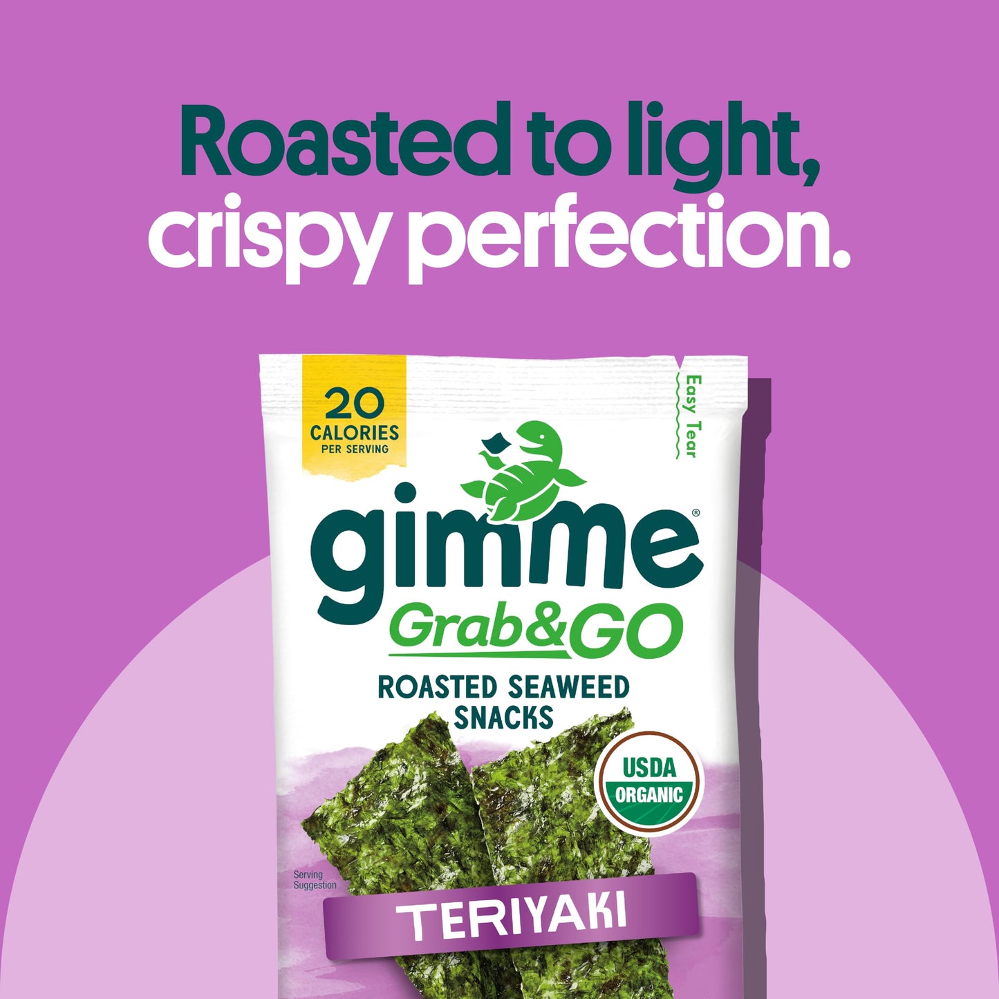 Gimme Seaweed Grab & Go Organic Premium Roasted Seaweed Snacks, Sea Salt & Avocado Oil, 5 Count Trayless, Keto, Vegan, Gluten-Free, Source of Omega3s, Healthy On-The-Go Snack for Kids & Adults - Collins Global Snack Store