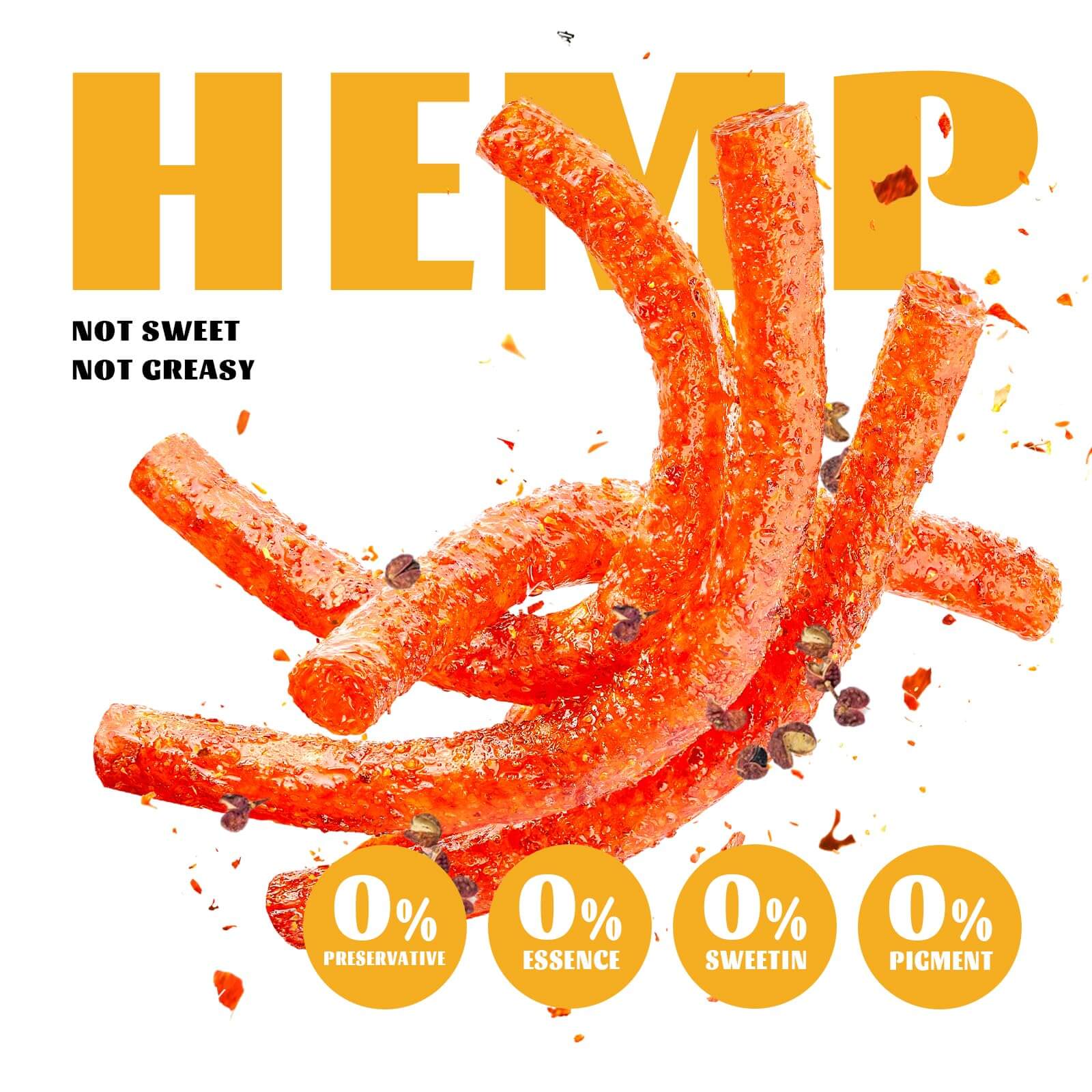 Spicy Strips - Spicy Gluten Latiao, Chinese Special Casual Snack Food, Made From Wheat/Chili/Spice, Low Sugar and Low Calories, Best Vegan, 78g (Pack of 2) - Collins Global Snack Store