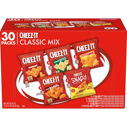 Cheez-It Cheese Crackers, Baked Snack Crackers, Lunch Snacks, Variety Pack, 12.1oz Box (12 Packs) - Collins Global Snack Store
