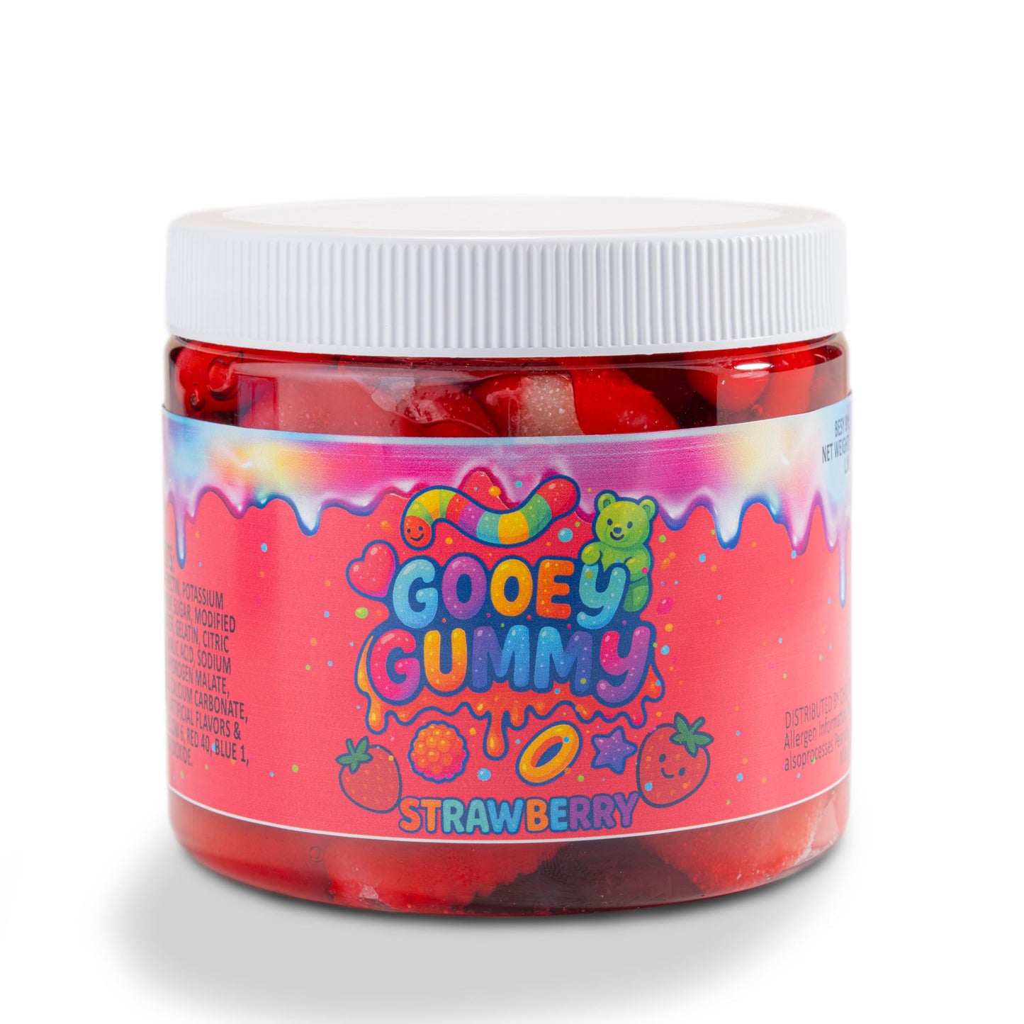 Viral Sour Gooey Gummies – Strawberry Flavor – 22 oz Jar