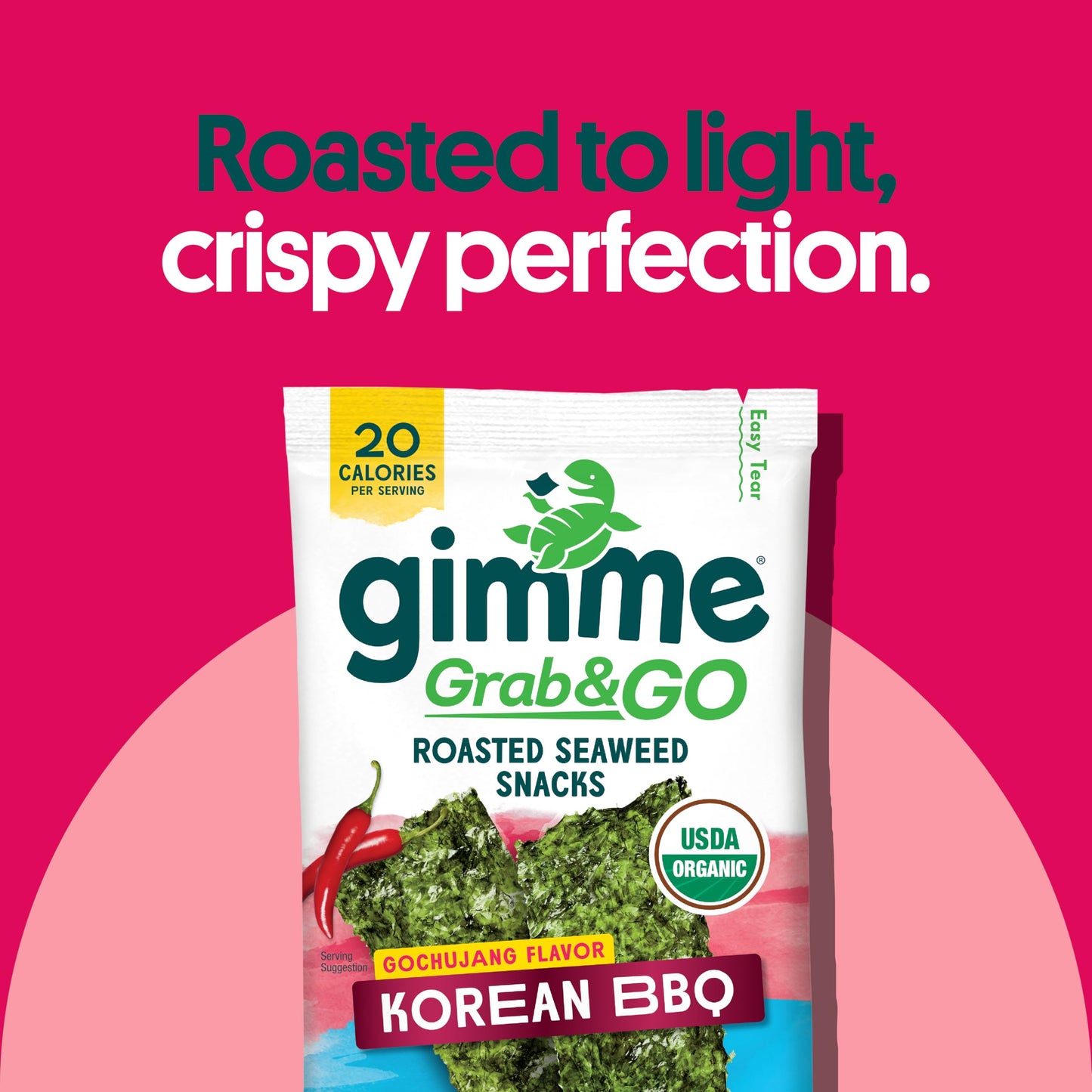 Gimme Organic Roasted Seaweed Snacks - Sea Salt & Avocado Oil (5-Pack)