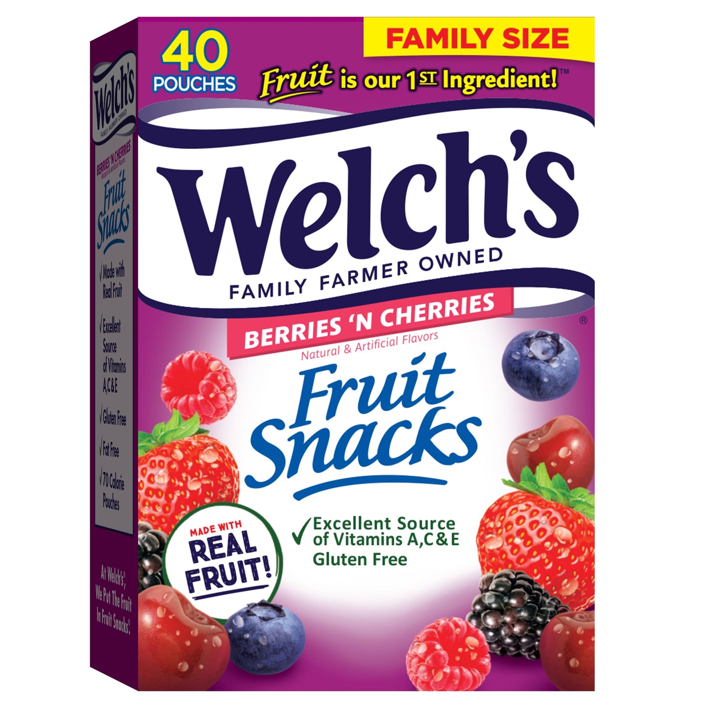 Welch's Fruit Snacks, Mixed Fruit Snack Box, Gluten Free, 0.8oz Snack Packs (Pack of 40) - Collins Global Snack Store