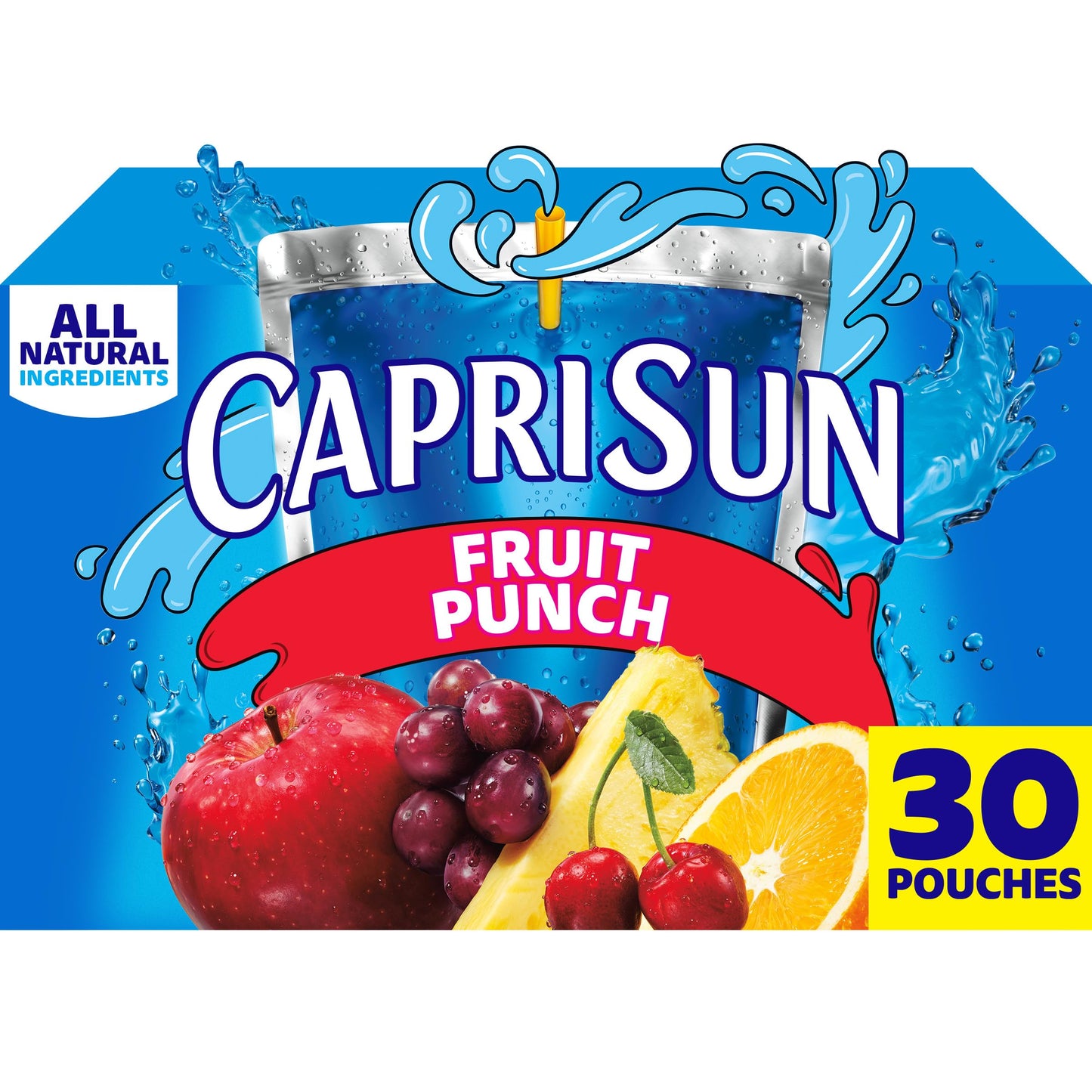 Capri Sun Fruit Punch, Strawberry Kiwi and Pacific Cooler Flavored Juice Drink Blend Variety Pack, 30 ct Box, 6 fl oz Pouches - Collins Global Snack Store