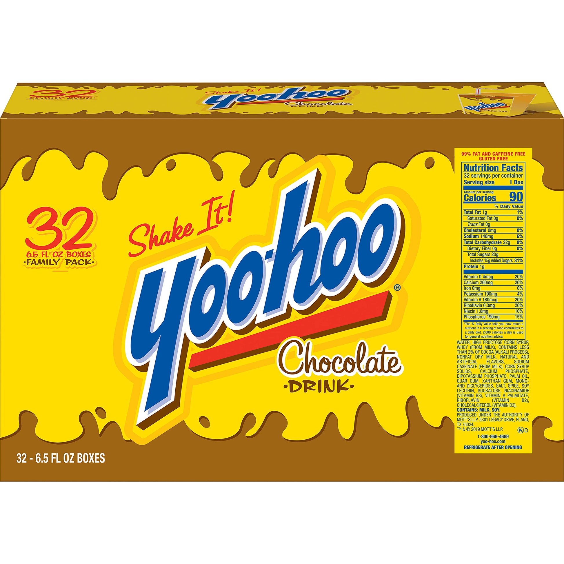 Yoo-hoo Chocolate Drink, 6.5 fl oz boxes, 32 pack - Collins Global Snack Store