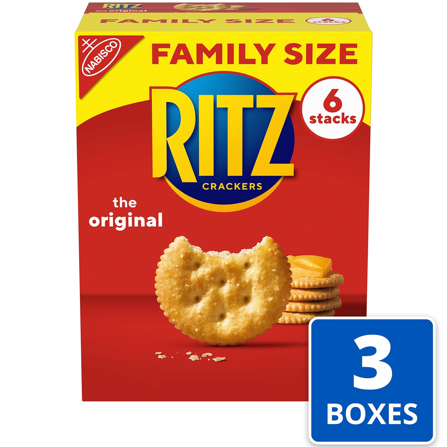 RITZ Fresh Stacks Original Crackers, Party Size, Travel Snacks, 23.7 oz (16 Multi Snack Packs)