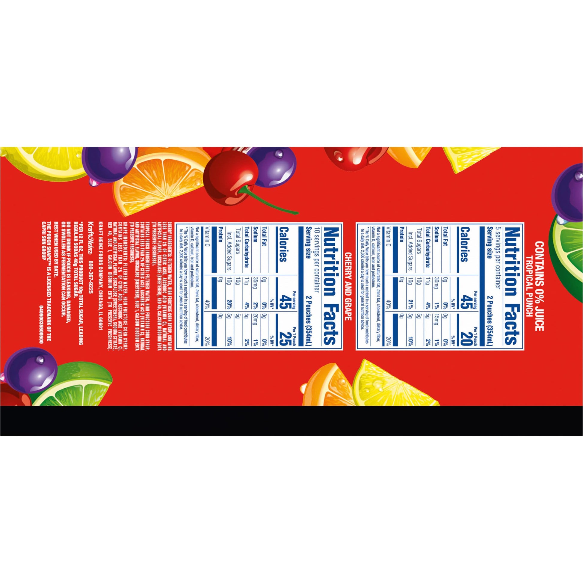 Kool-Aid Jammers Tropical Punch, Grape & Cherry Flavored 0% Juice Drink Variety Pack, 30 ct Box, 6 fl oz Pouches - Collins Global Snack Store