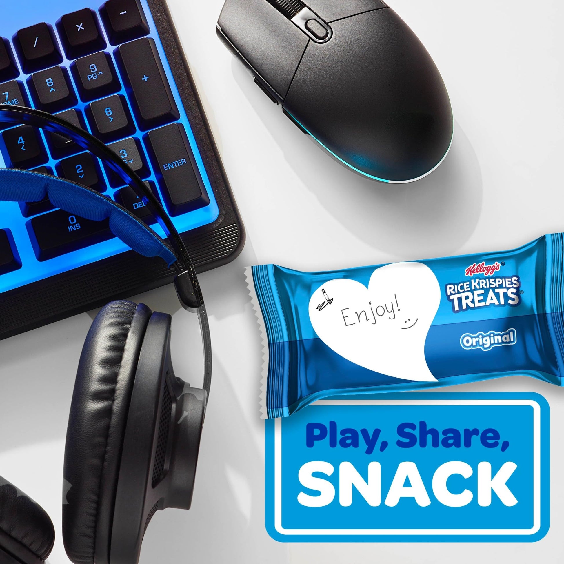 Rice Krispies Treats Crispy Marshmallow Squares, Kids Snacks, Snack Bars, Original, 31.2oz Box (40 Bars) - Collins Global Snack Store