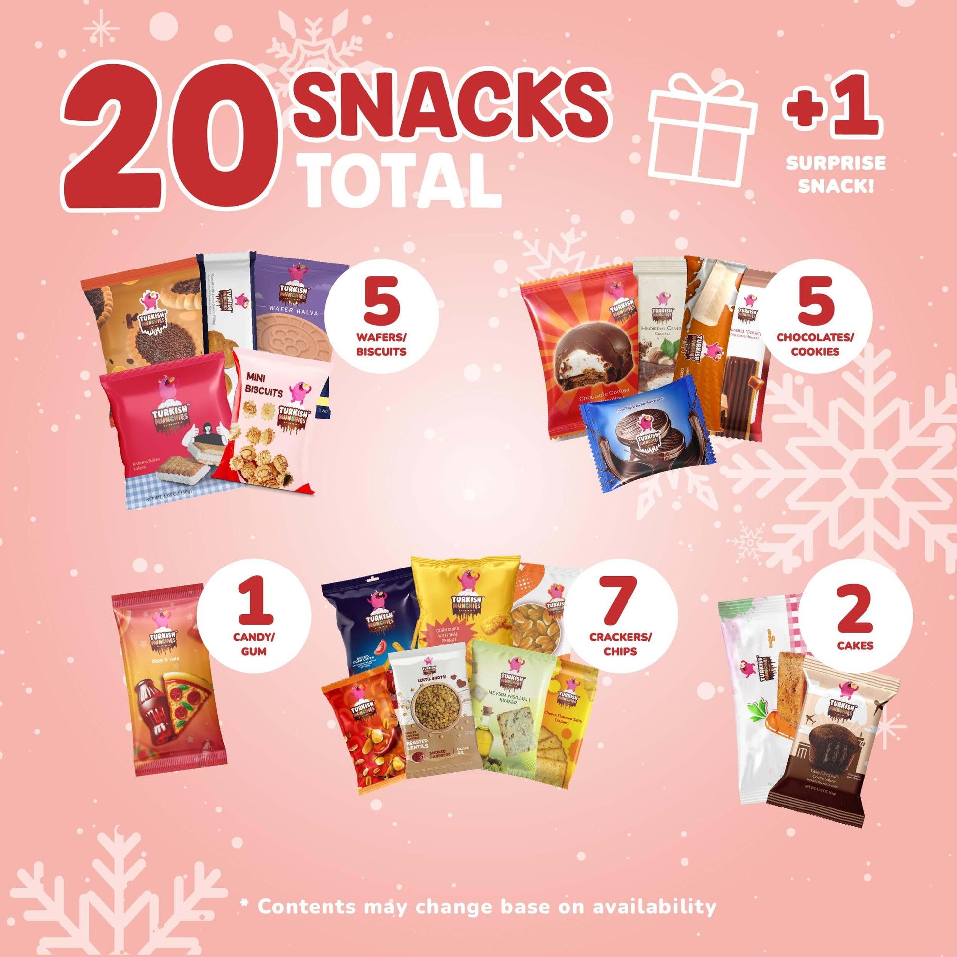 Maxi International Snack Box | Unique Snack Food Gifts Included | Celebration Theme | Candies from Around the World | 21 Full-Size + 1 Bonus Snacks - Collins Global Snack Store