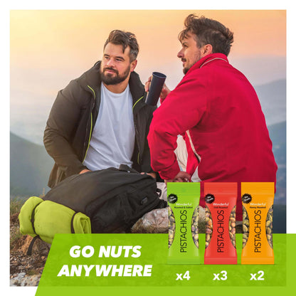 Wonderful Pistachios No Shells, 3 Flavors Mixed Variety Pack of 9 (0.75 Ounce), Roasted &amp; Salted Nuts (4), Chili (3), Honey (2), Protein Snacks, Gluten Free, Pantry Staples, Healthy Snacks Variety Pack for Adults, Stocking Stuffers - Collins Global Snack Store