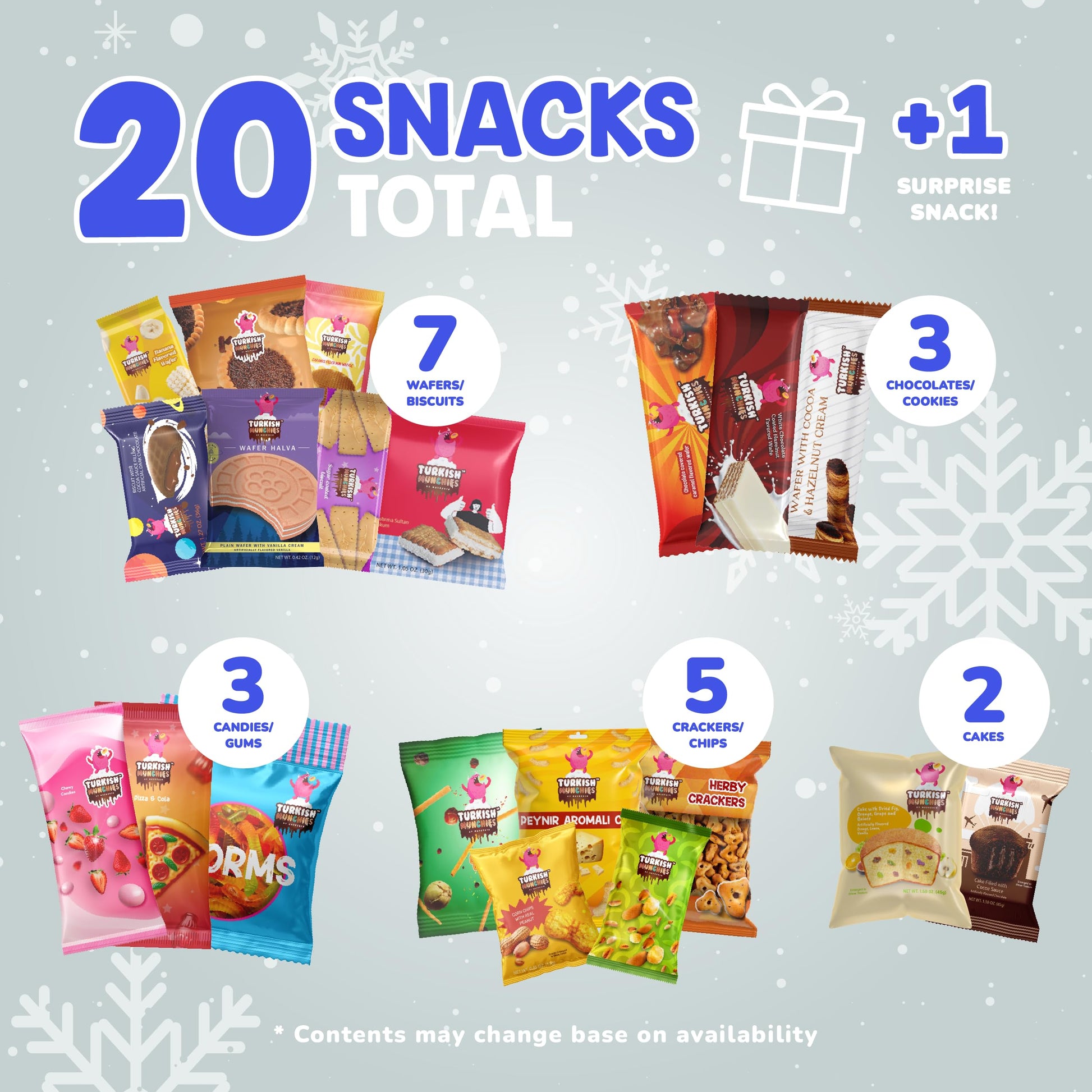 Turkish Munchies by Muekzoin Midi International Snack Box | Premium and Exotic Foreign Unique Snack Food Gifts Included | Try Extraordinary Turkish Gourmet Snacks | Candies from Around the World | Fantastic Space Themed Box | 12 Full-Size Snacks - Collins Global Snack Store