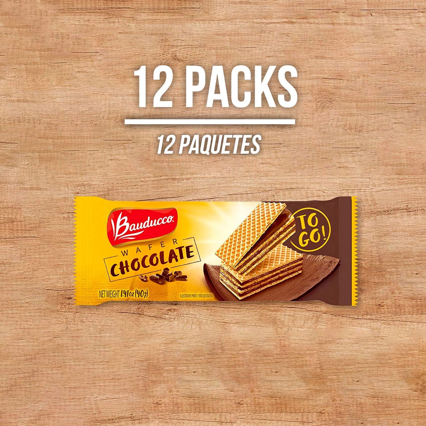 Bauducco Chocolate & Vanilla Wafer Cookies - Convenient Single Serve Wafer Cookies With 3 Layers of Cream - Delicious Sweet Snack on the go or Dessert 28.2oz (Pack of 20) - Collins Global Snack Store