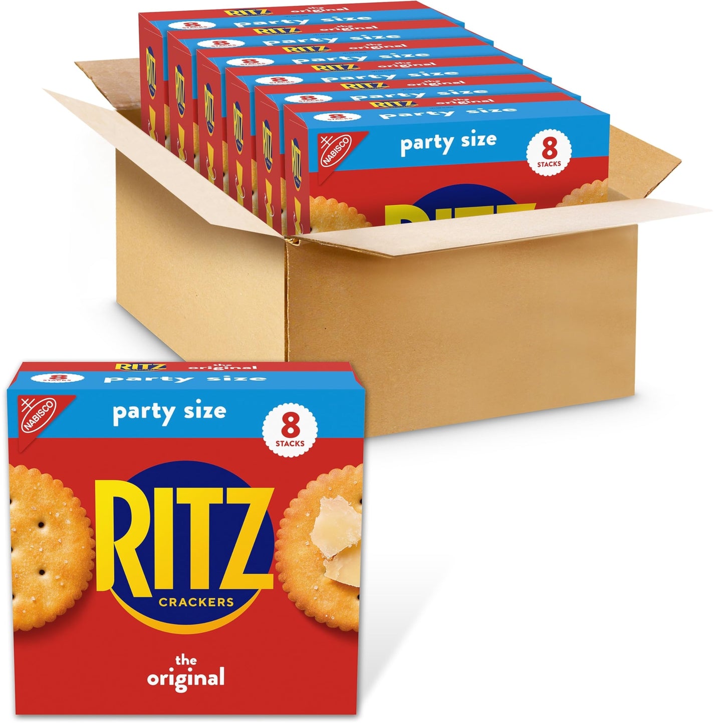 RITZ Fresh Stacks Original Crackers, Party Size, Travel Snacks, 23.7 oz (16 Multi Snack Packs)