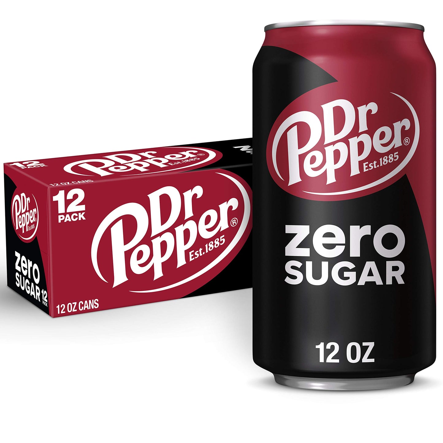 Dr Pepper Soda, 12 fl oz cans, 12 pack - Collins Global Snack Store