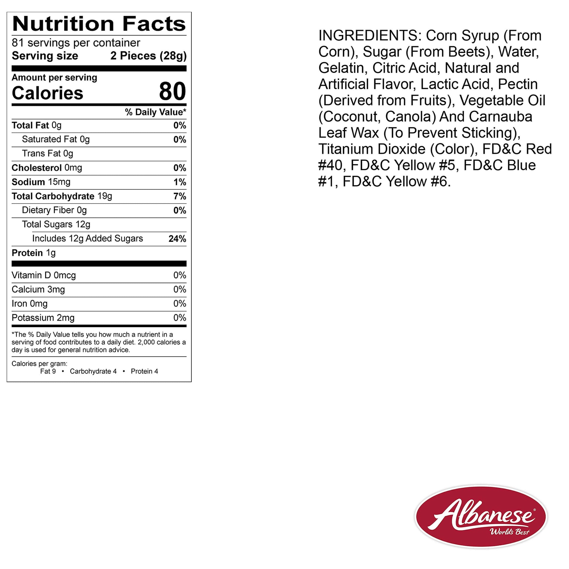 Albanese World's Best Gummi Rainforest Frogs, 5lbs of Candy - Collins Global Snack Store