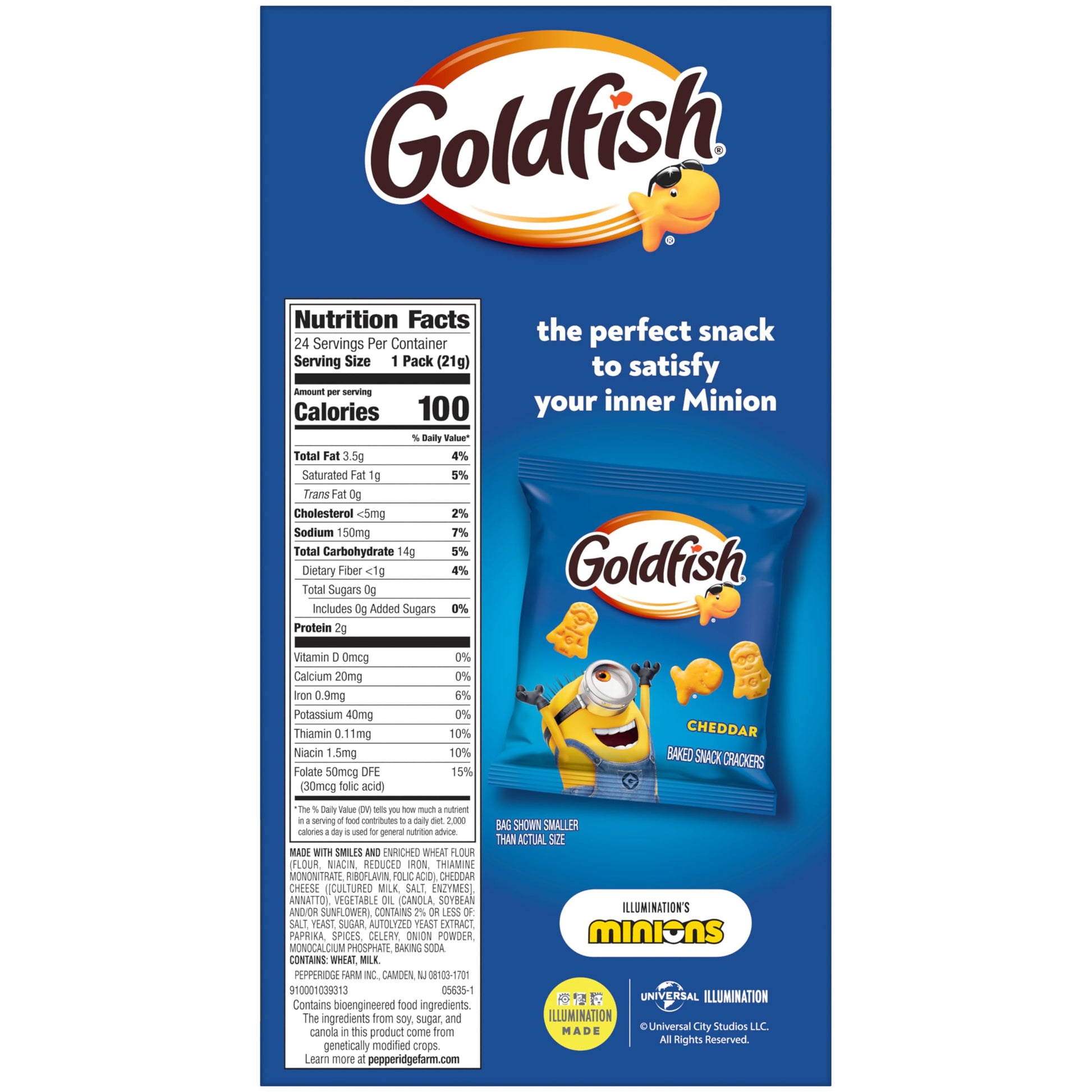 Goldfish Crackers Big Smiles Variety Pack with Cheddar, Colors, and Pretzels, Snack Packs, 30 Ct - Collins Global Snack Store