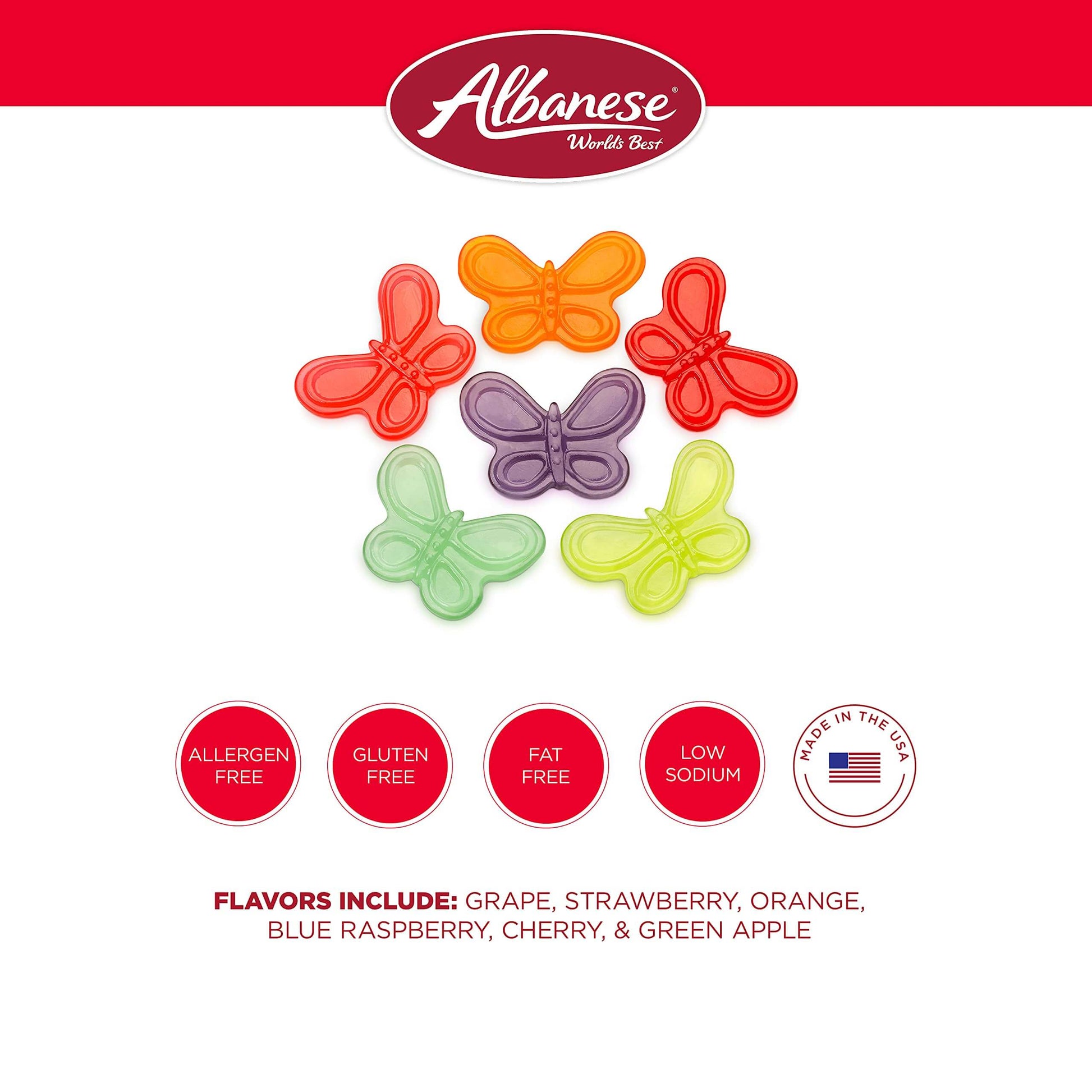 Albanese World's Best Gummi Rainforest Frogs, 5lbs of Candy - Collins Global Snack Store