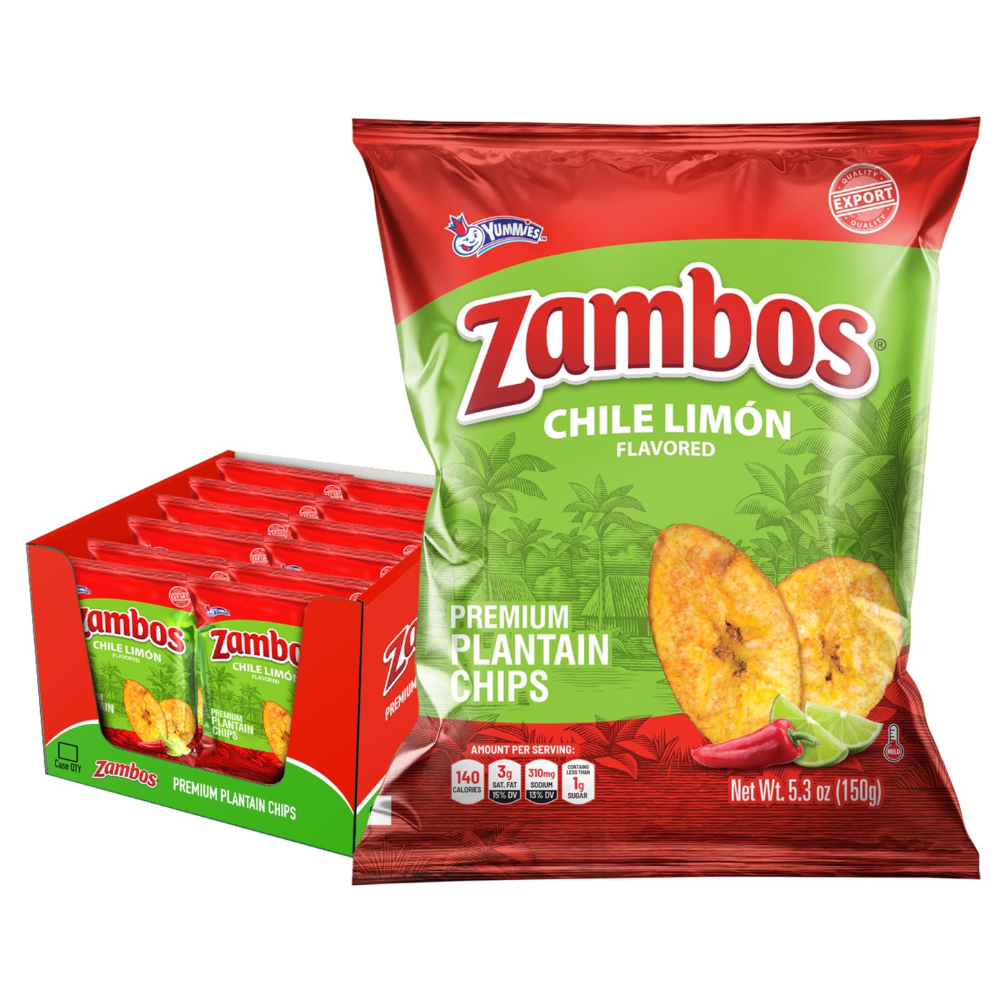 Zambos Plantain Chips Chile Limon (Pack of 1) - Collins Global Snack Store