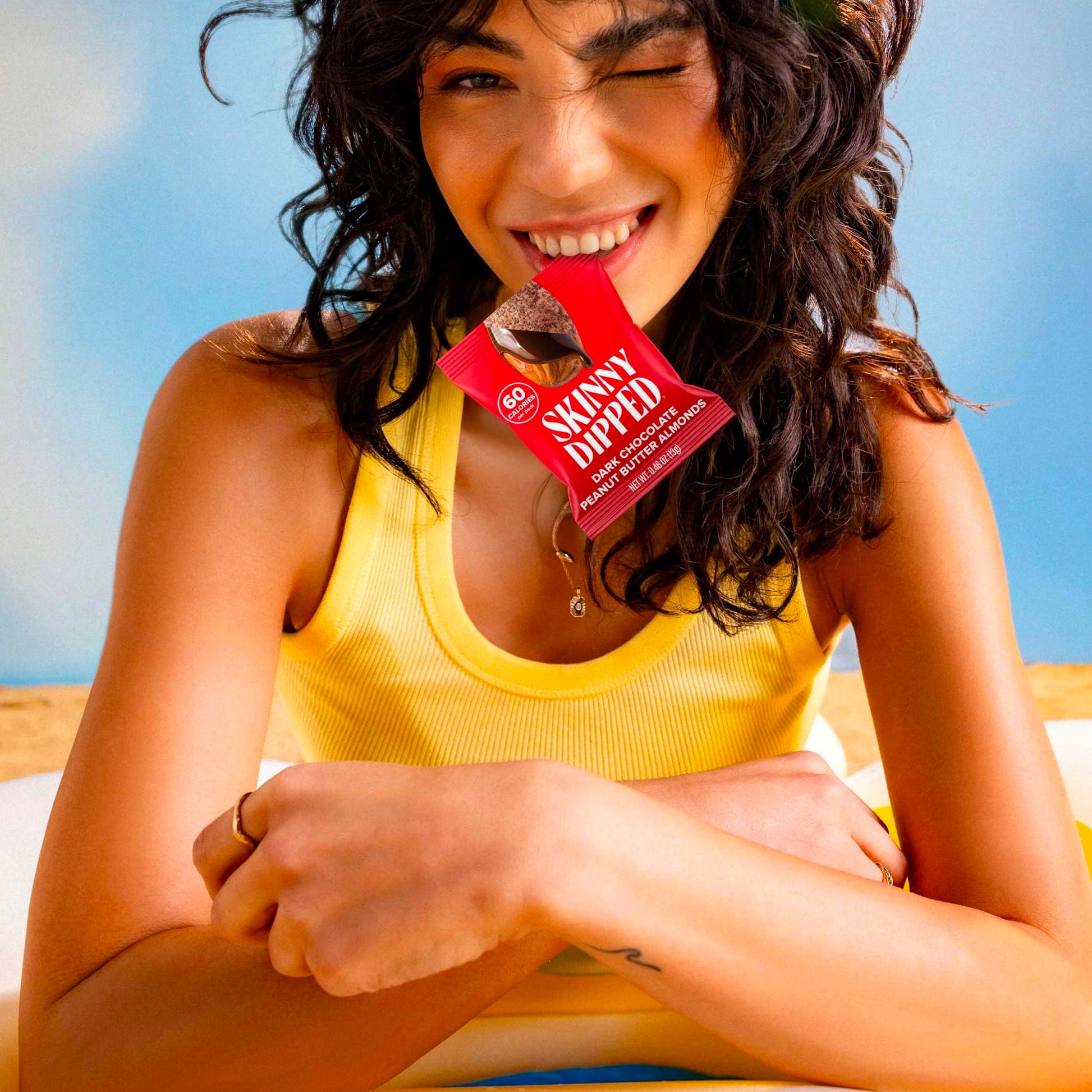 SkinnyDipped Snack Attack Minis Almond Variety Pack, Healthy Snack, Plant Protein, Gluten Free, 0.46 oz Mini Bags, Pack of 25 - Collins Global Snack Store