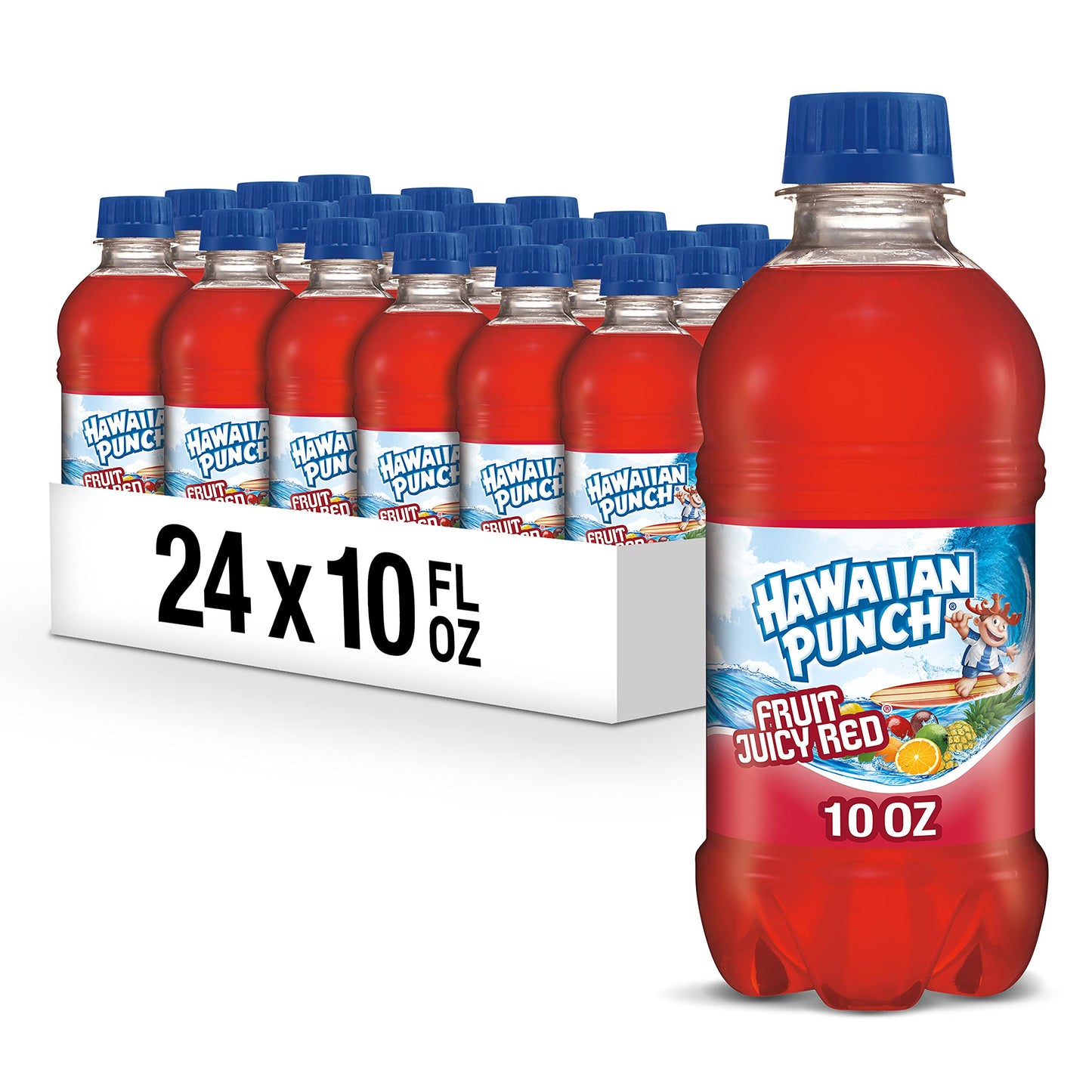 Hawaiian Punch Fruit Juicy Red Fruit Juice Drink, 10 Fl Oz Bottles, 24 Count (4 Packs Of 6), Ready-to-drink, On-the-go, Caffeine-free, Carbonation-free, Gluten-free, Excellent Source Of Vitamin C - Collins Global Snack Store