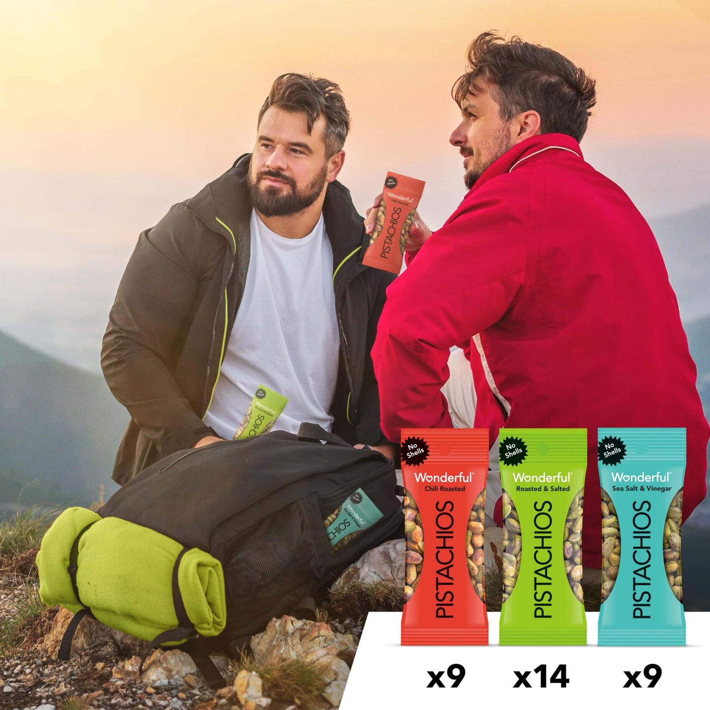 Wonderful Pistachios No Shells - Mixed Variety Pack (9 x 0.75oz)