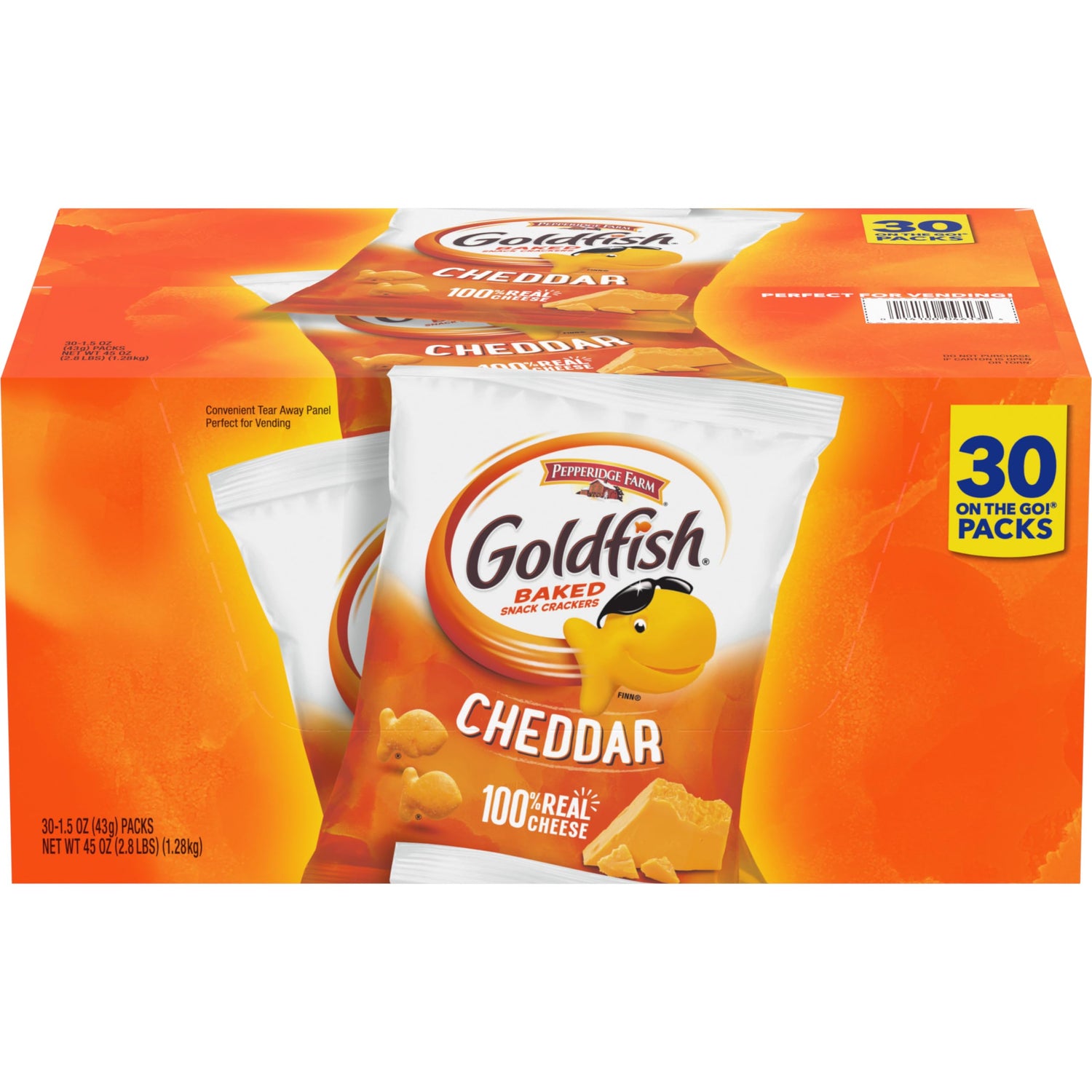 Goldfish Crackers Big Smiles Variety Pack | Cheddar, Colors &amp; Pretzels | 30 Snack Packs