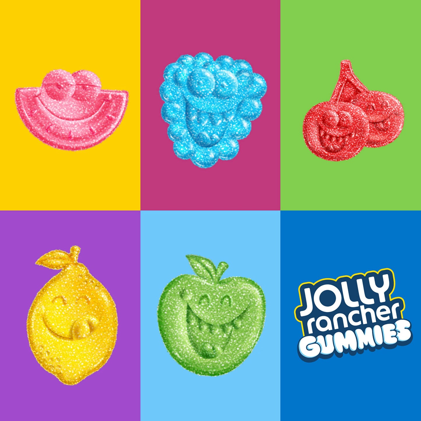 JOLLY RANCHER Sour Gummies Assorted Fruit Flavored Candy, 6.5 oz Bag