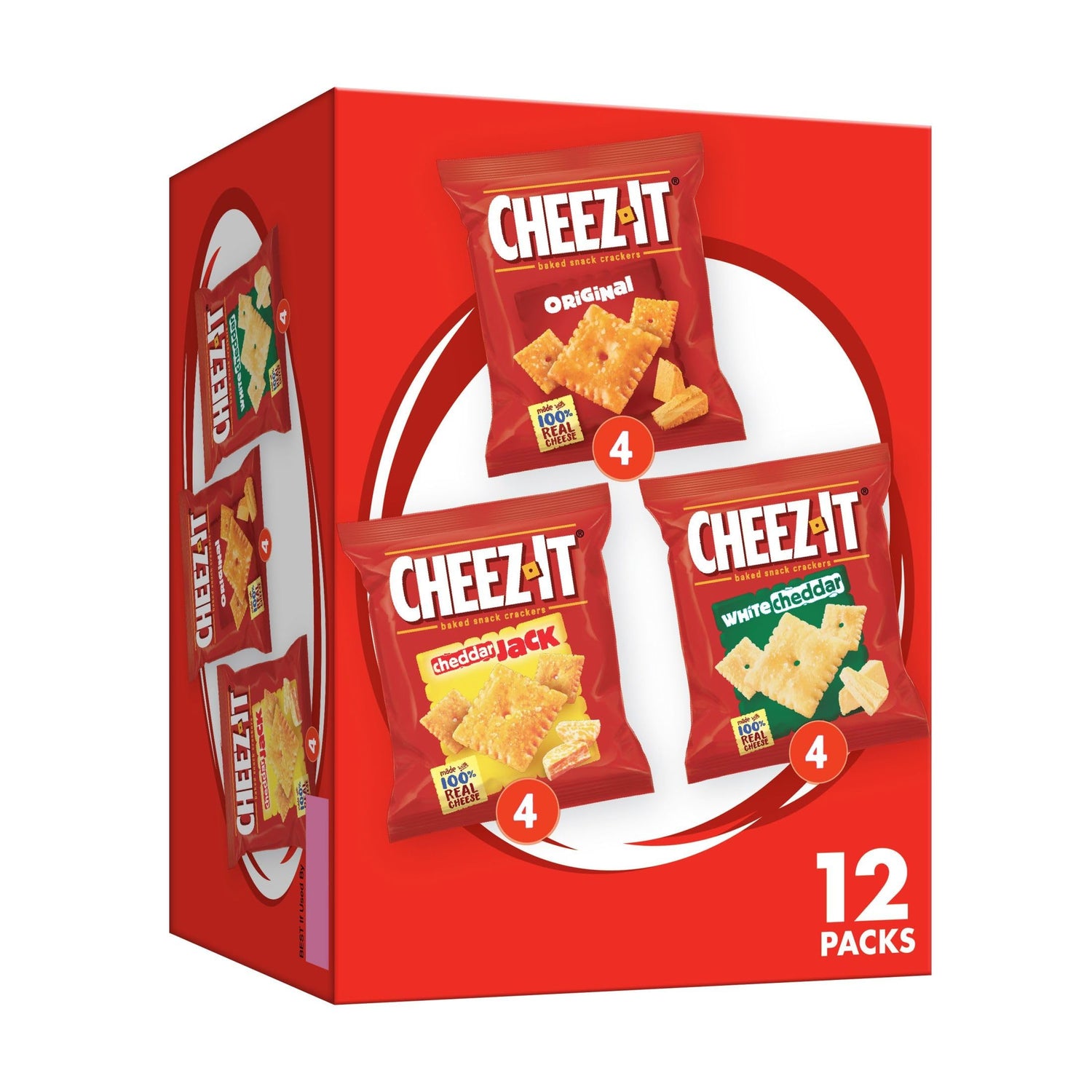 Cheez-It Cheese Crackers, Baked Snack Crackers, Lunch Snacks, Variety Pack, 12.1oz Box (12 Packs) - Collins Global Snack Store