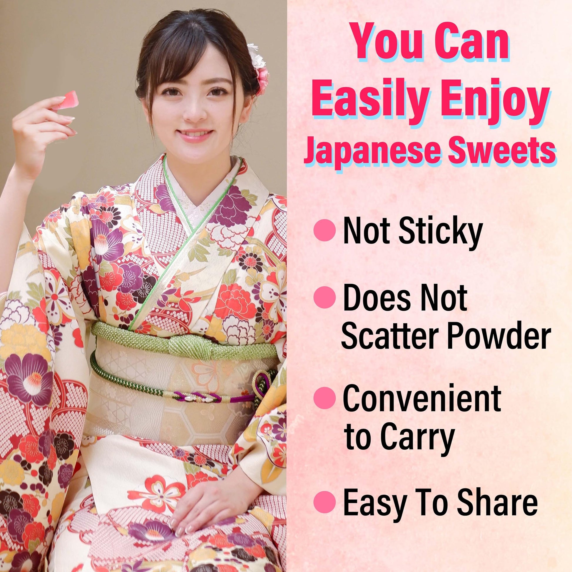 YAMASAN KYOTO UJI Japanese Sakura Mochi Candies, Real Traditional Cherry blossom Rice Cakes, 300g/10.58oz, Japanese Snacks, Japanese Candy, Individually Wrapped - Collins Global Snack Store