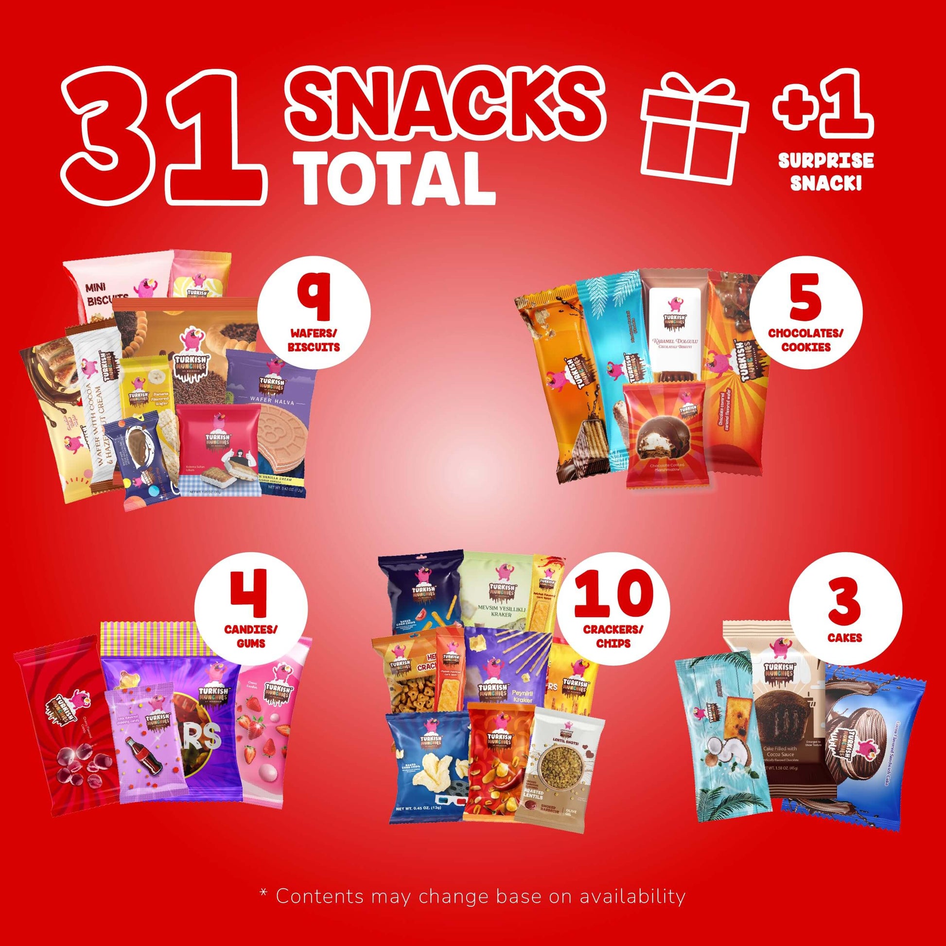 Maxi International Snack Box | Unique Snack Food Gifts Included | Celebration Theme | Candies from Around the World | 21 Full-Size + 1 Bonus Snacks - Collins Global Snack Store