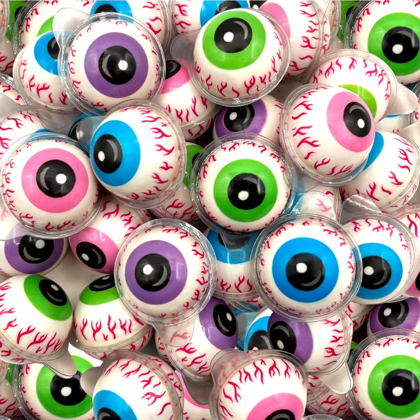 Funtasty Eyeballs Gummy Candy - 19 Oz Jar (30 Count) - Strawberry Jelly Filled Spooky Eyes Gummies