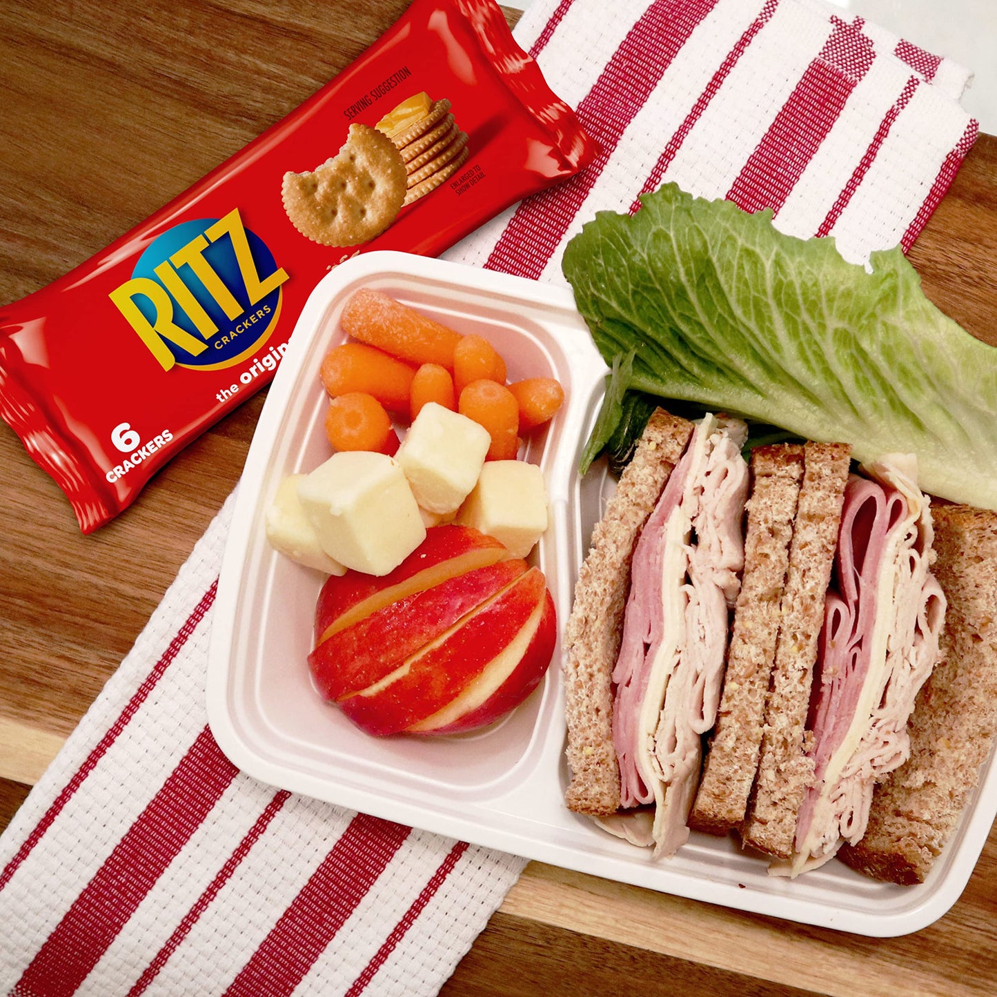 RITZ Fresh Stacks Original Crackers, Party Size, Travel Snacks, 23.7 oz (16 Multi Snack Packs) - Collins Global Snack Store