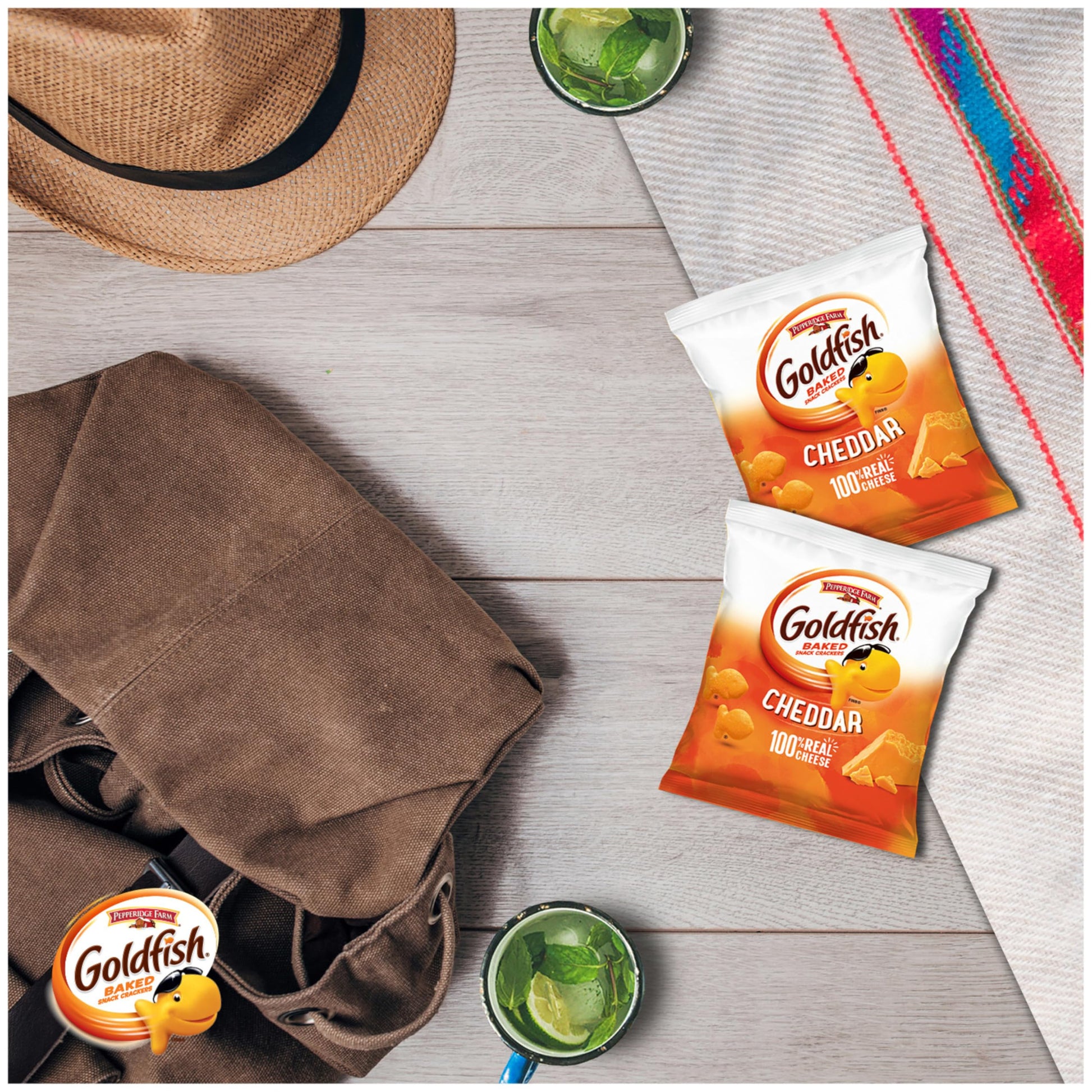 Goldfish Crackers Big Smiles Variety Pack with Cheddar, Colors, and Pretzels, Snack Packs, 30 Ct - Collins Global Snack Store