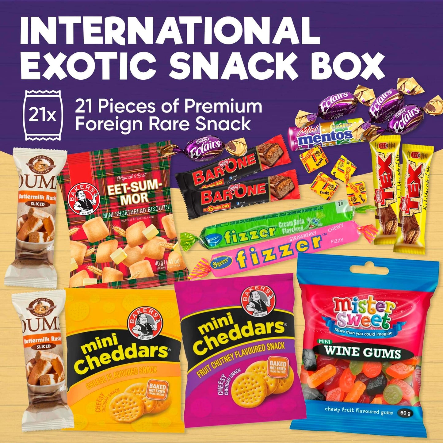 Treats from Home South African Snacks Food Box | Authentic African Candies, Chocolate Bars, & Treats | Perfect Christmas Gifts Includes Ouma Rusks, Smarties, & More | Best South African Products Care Package for Gifting & Sharing - 36 Units - Collins Global Snack Store