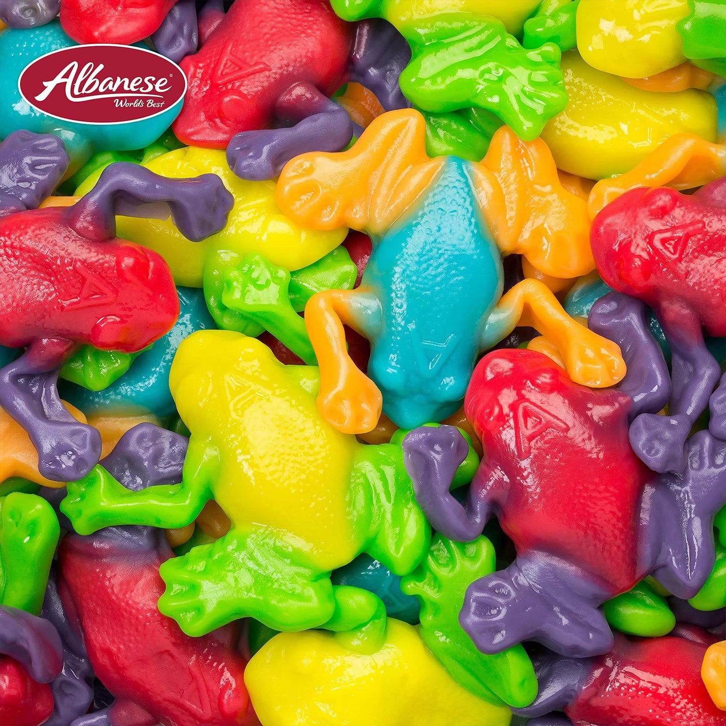 Albanese World's Best Gummi Rainforest Frogs, 5lbs of Candy - Collins Global Snack Store