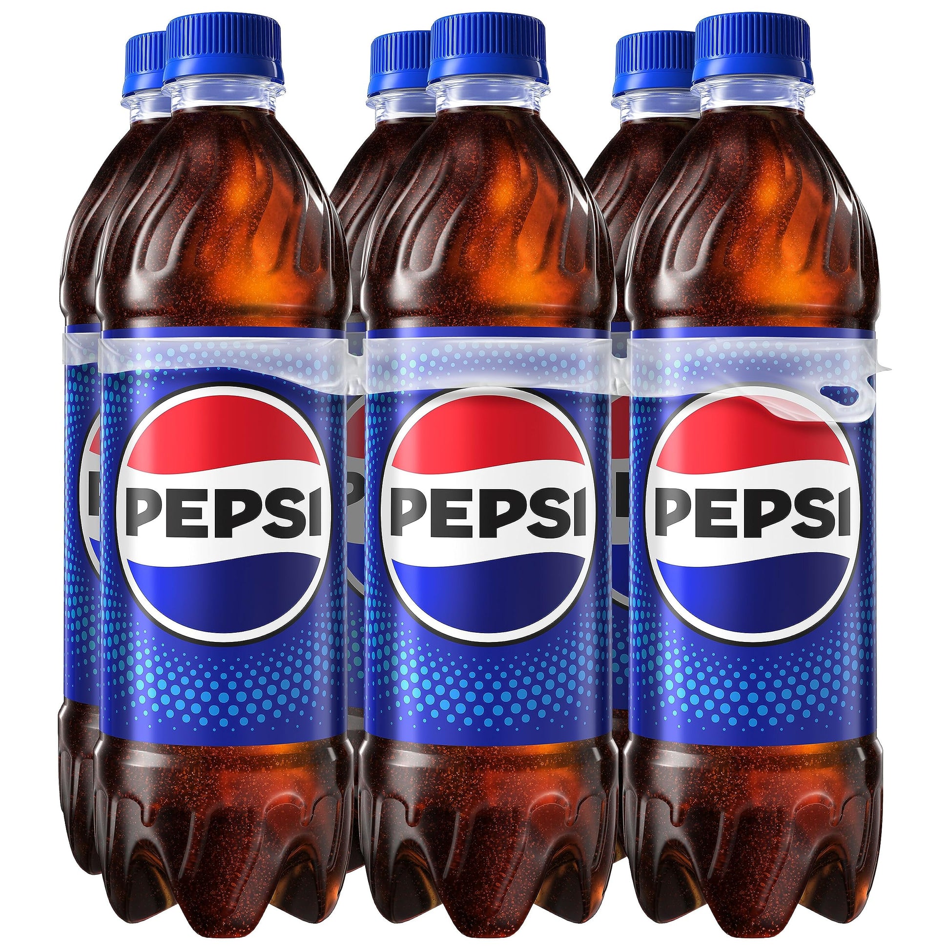 Pepsi Cola Soda Pop, 16.9 Fl Oz Bottles, 6 Pack - Collins Global Snack Store