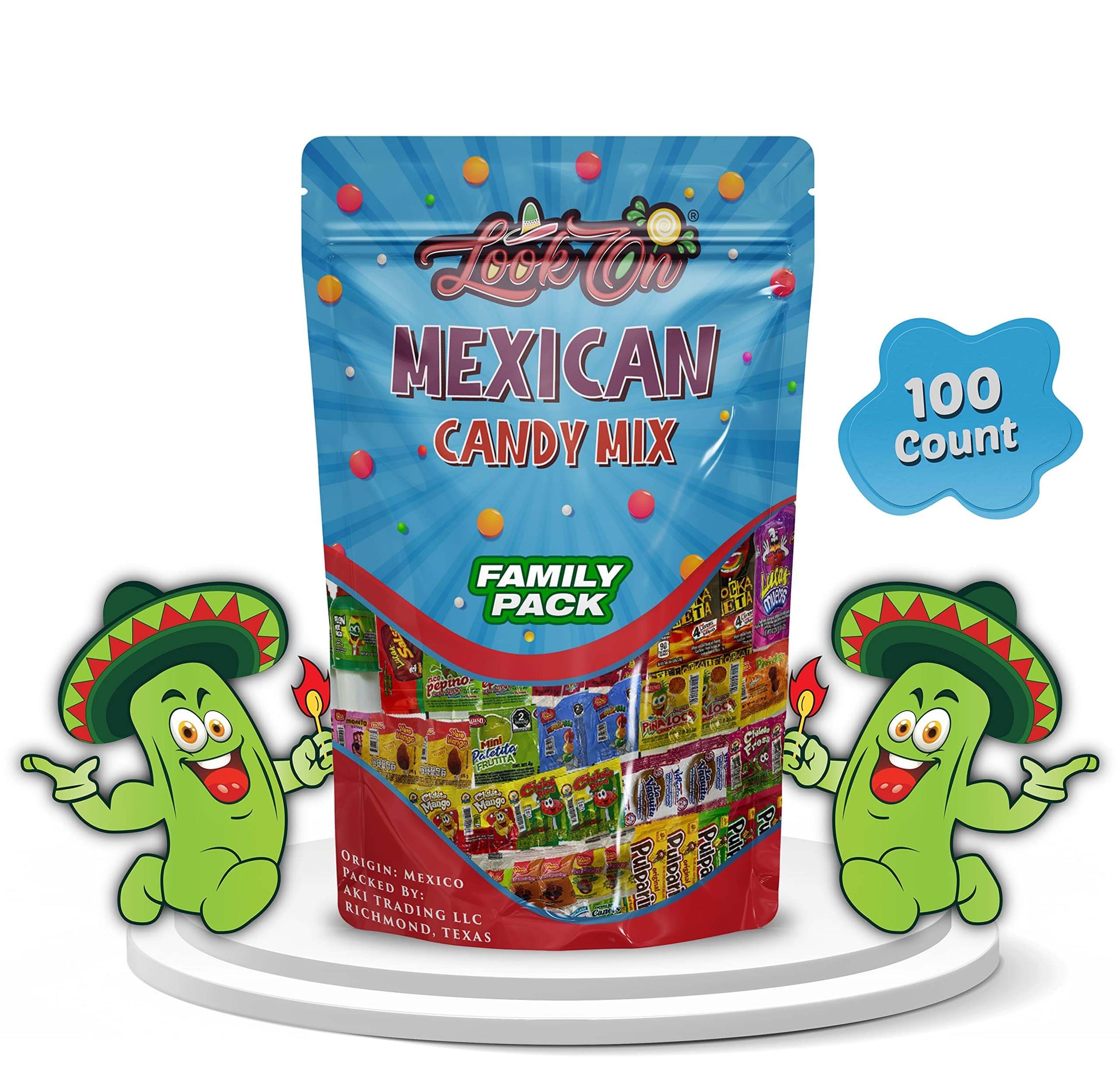 Mix Dulces Mexicanos surtidos candy, Such as Sweet, Sour and Chili with Tangy taste of our Variety Pack – Authentic Assortment Mexican candy (50 Count), by LookOn. - Collins Global Snack Store