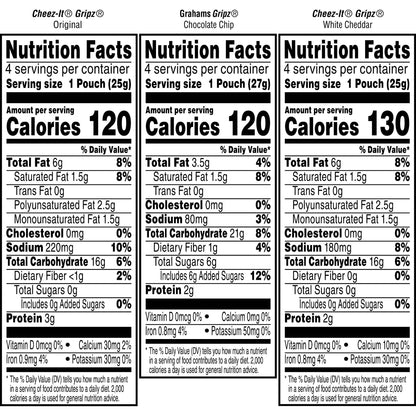 Cheez-It Cheese Crackers, Baked Snack Crackers, Lunch Snacks, Variety Pack, 12.1oz Box (12 Packs) - Collins Global Snack Store