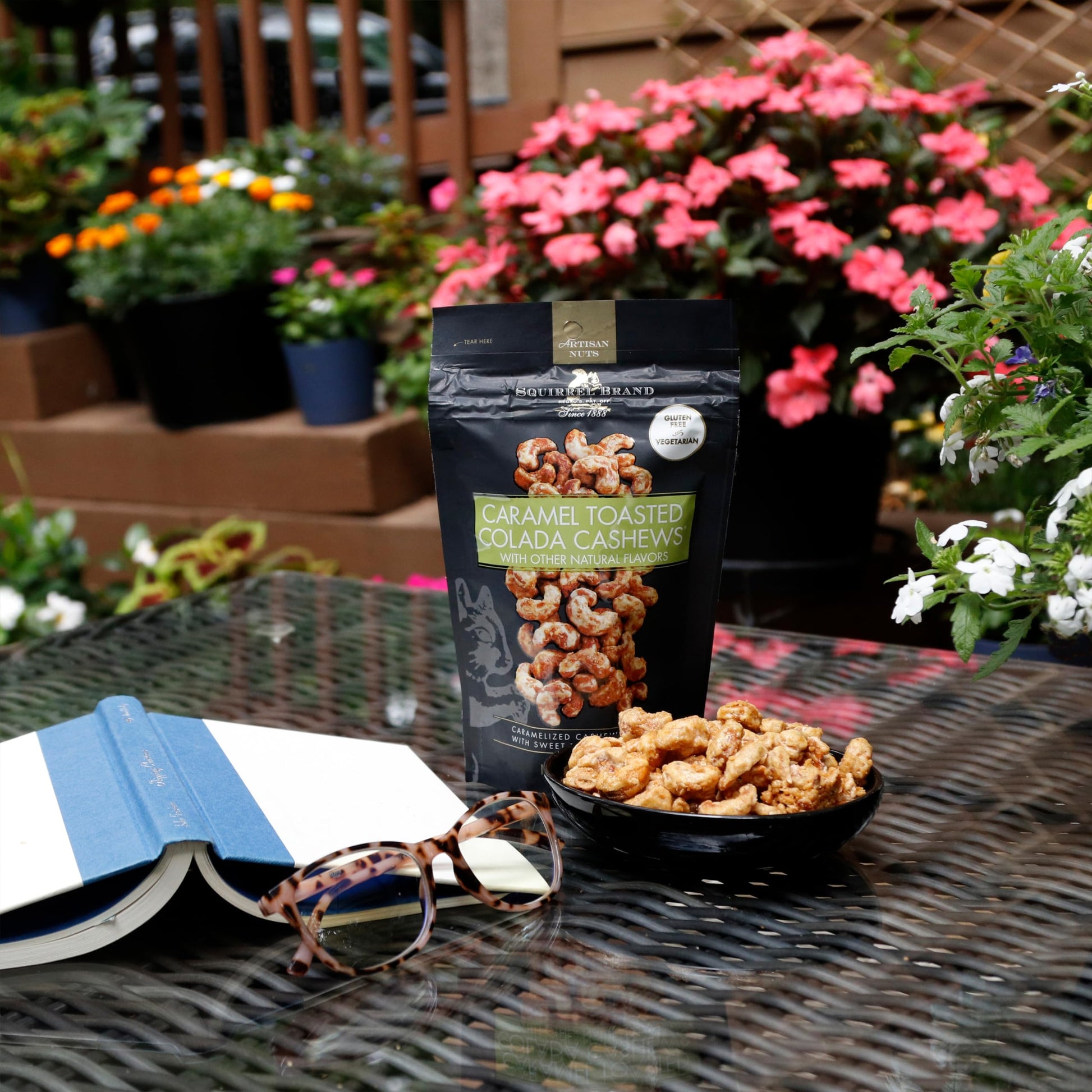 Squirrel Brand Sweet Brown Butter Cashews, 3.5 Ounces Resealable Bag, Gluten Free, Vegetarian - Collins Global Snack Store