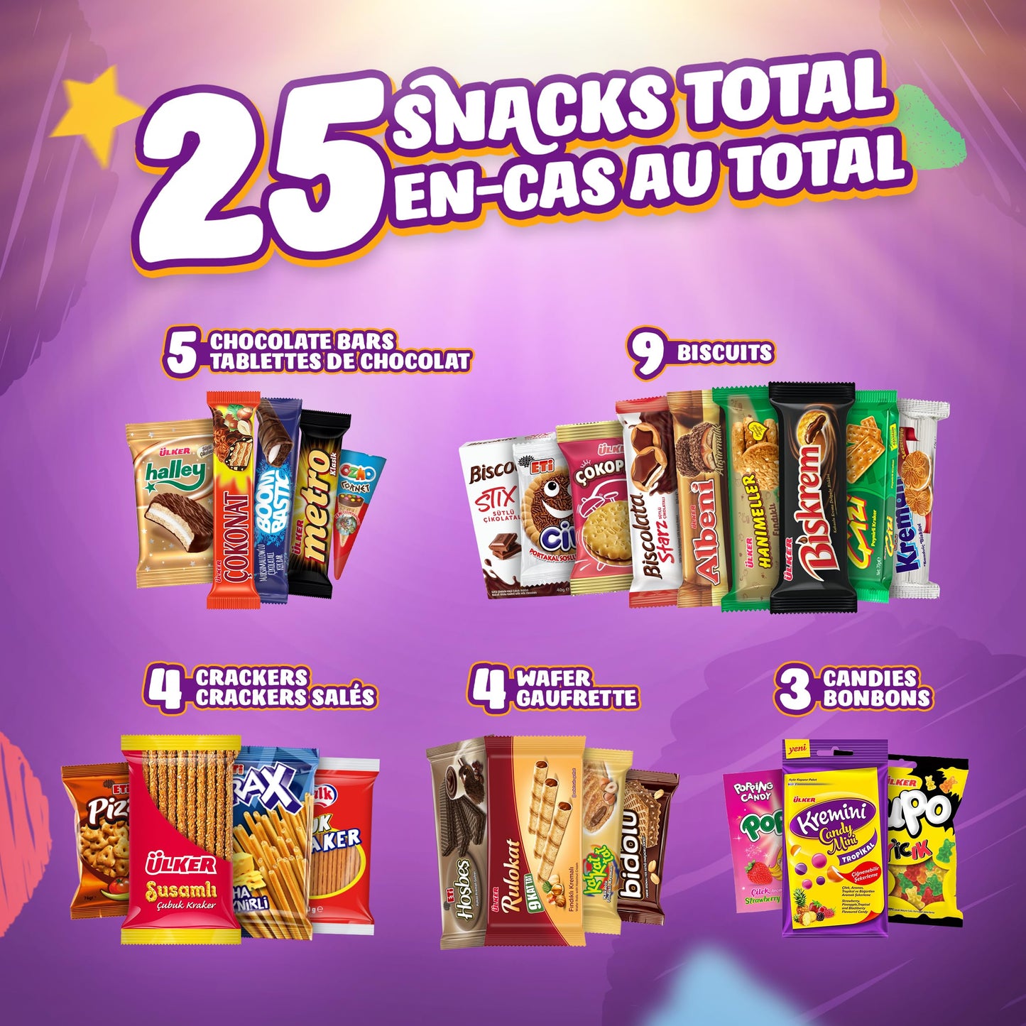 Eastanbul International Snack Box, Premium 12 Full-Size Foreign Snack Box, From Around The World International, Sweet, Savory, Chewy, Crunchy - Collins Global Snack Store