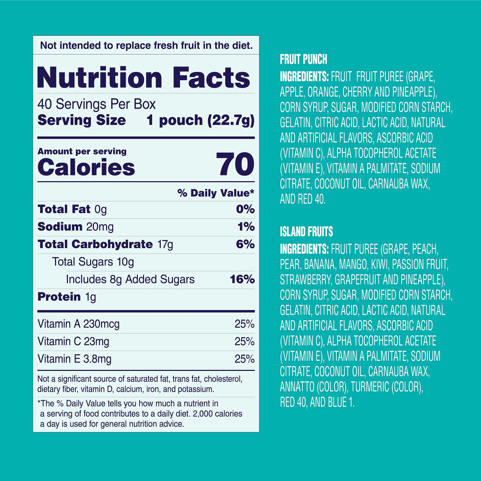 Welch's Fruit Snacks, Mixed Fruit Snack Box, Gluten Free, 0.8oz Snack Packs (Pack of 40) - Collins Global Snack Store