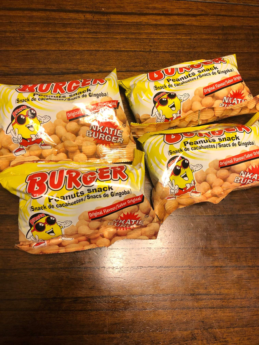 TikTok Viral Nkatie Burger peanut snack packaging featuring crunchy roasted peanuts.