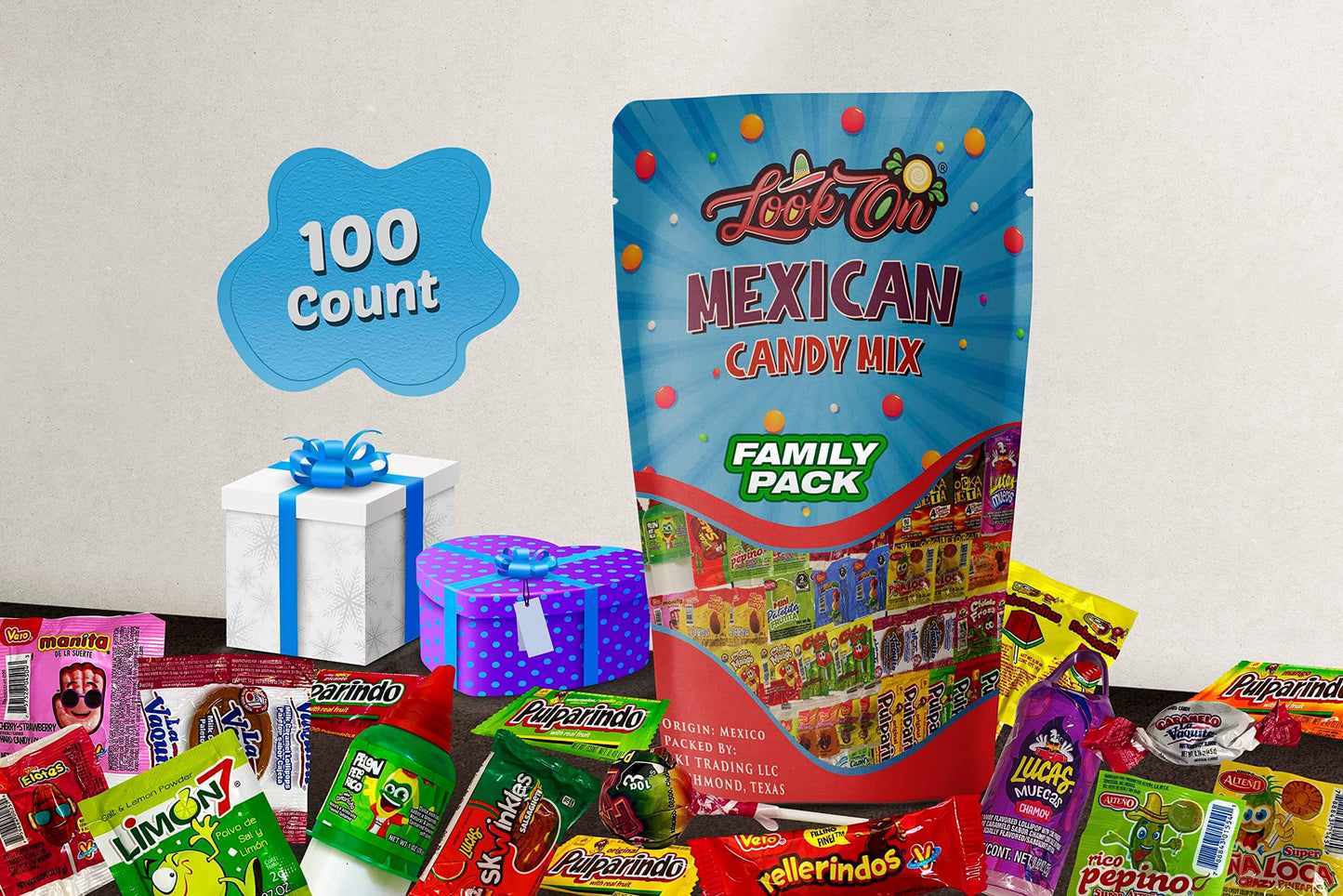 Mix Dulces Mexicanos surtidos candy, Such as Sweet, Sour and Chili with Tangy taste of our Variety Pack – Authentic Assortment Mexican candy (50 Count), by LookOn. - Collins Global Snack Store