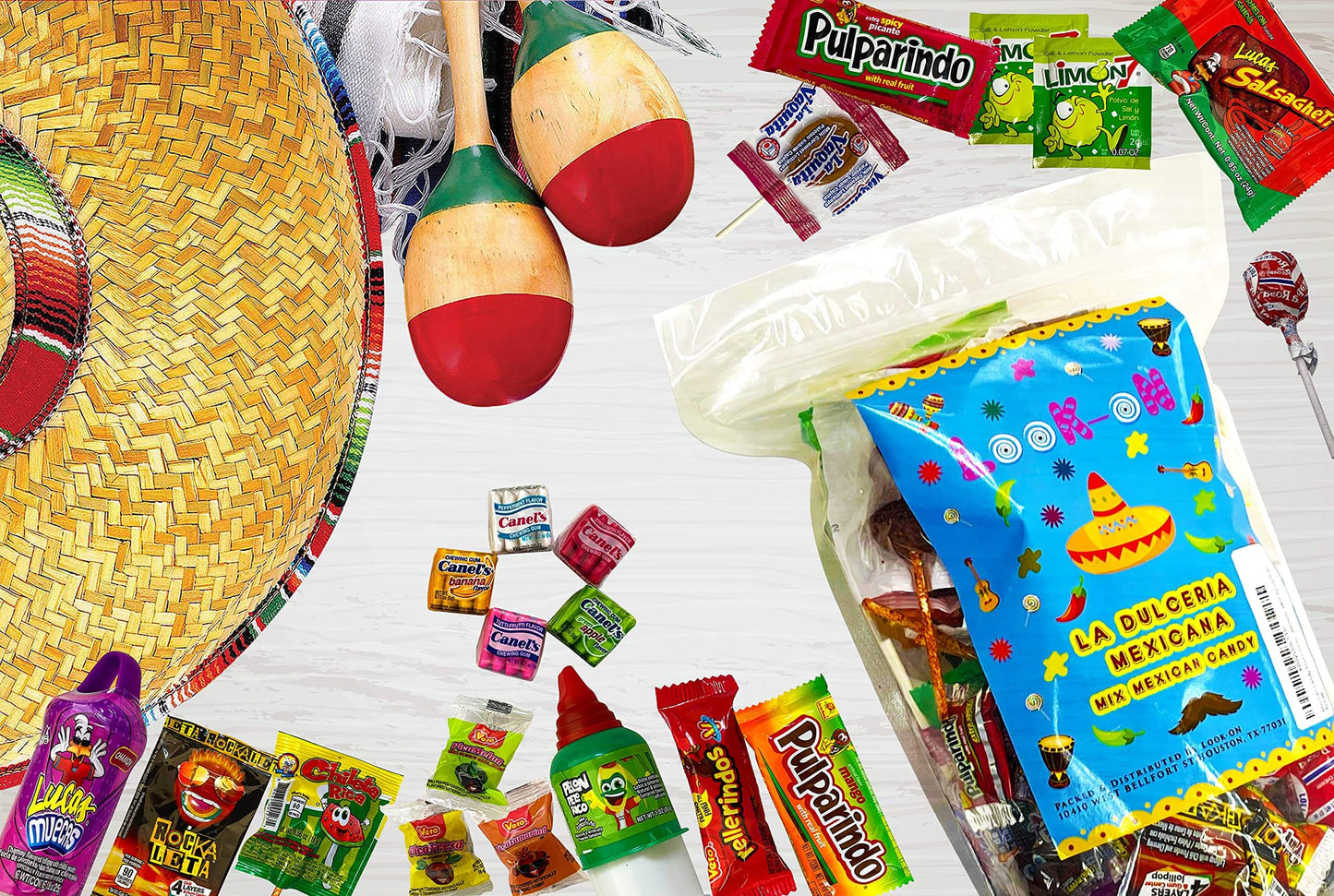 Mix Dulces Mexicanos surtidos candy, Such as Sweet, Sour and Chili with Tangy taste of our Variety Pack – Authentic Assortment Mexican candy (50 Count), by LookOn. - Collins Global Snack Store