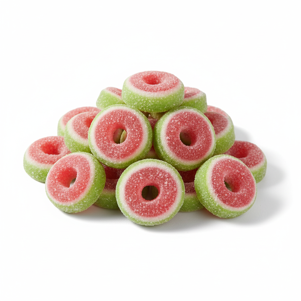 Albanese Watermelon Rings 8 oz – Soft &amp; Chewy Watermelon Gummy Candy