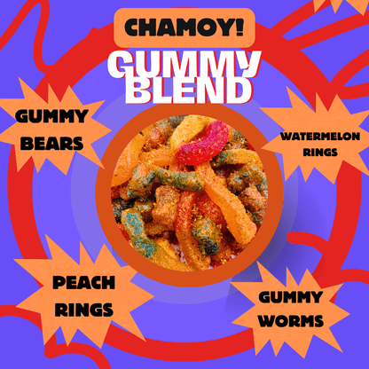 Chamoy Gummy Mix – Worms, Rings &amp; Bears | Sweet, Spicy Chili Lime Dulces | Yum Yum Candy Shop