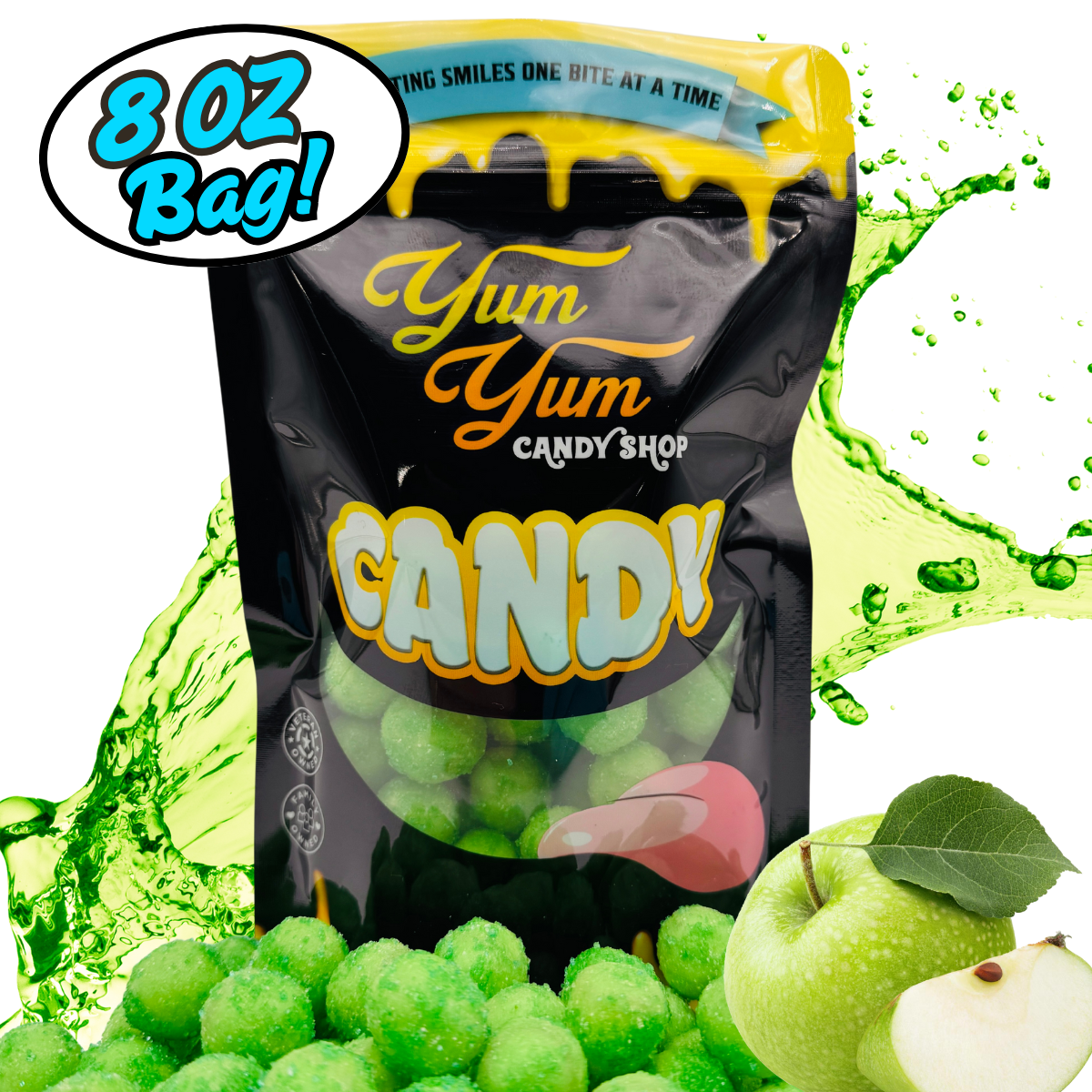 Extreme Sour Balls Candy – Cherry, Green Apple, Blue Raspberry | Yum Yum Candy Shop