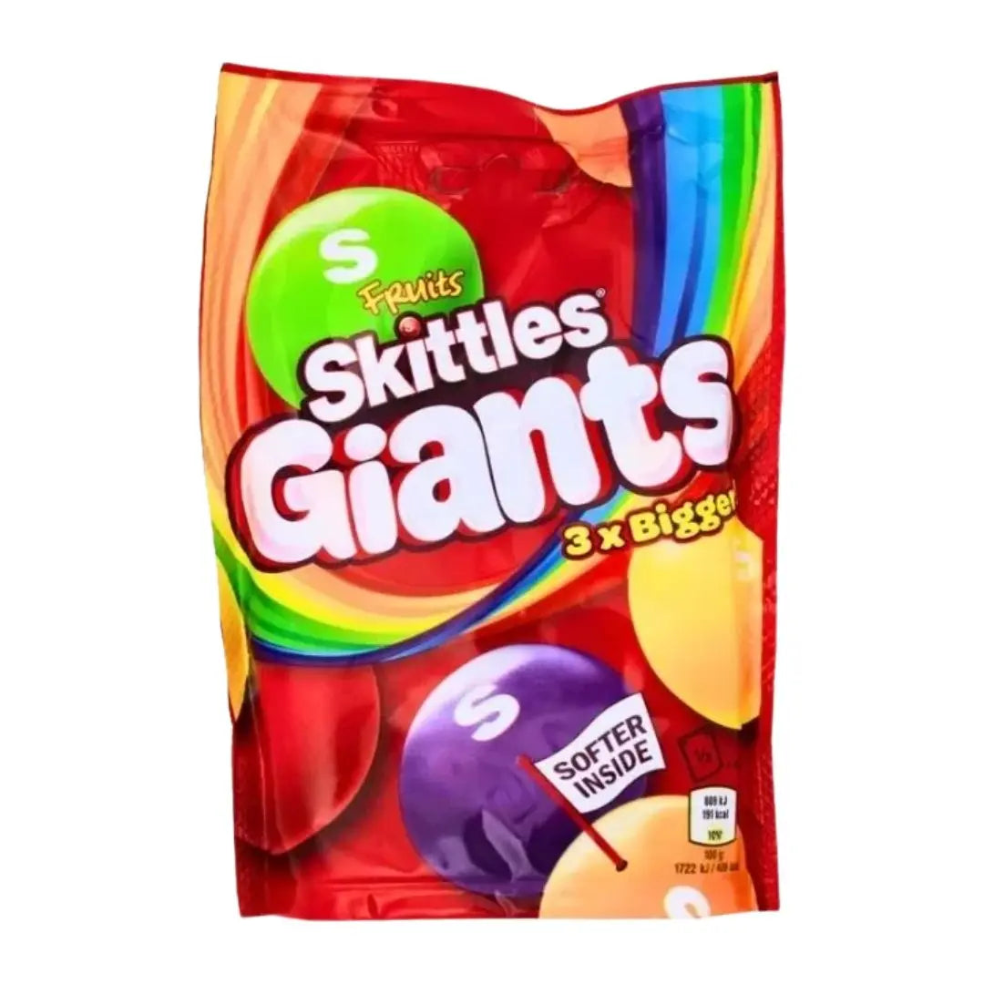 Skittles Fruits Giants – Extra-Large Fruity Chewy Candy 116g Bag (UK)