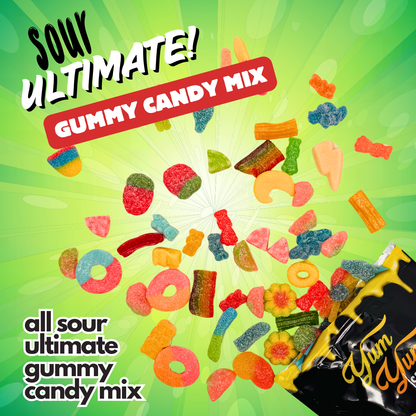 Ultimate Sour Only Pick N Mix Gummy Candy – Chewy Variety Mix of Gummies | Yum Yum Candy Shop